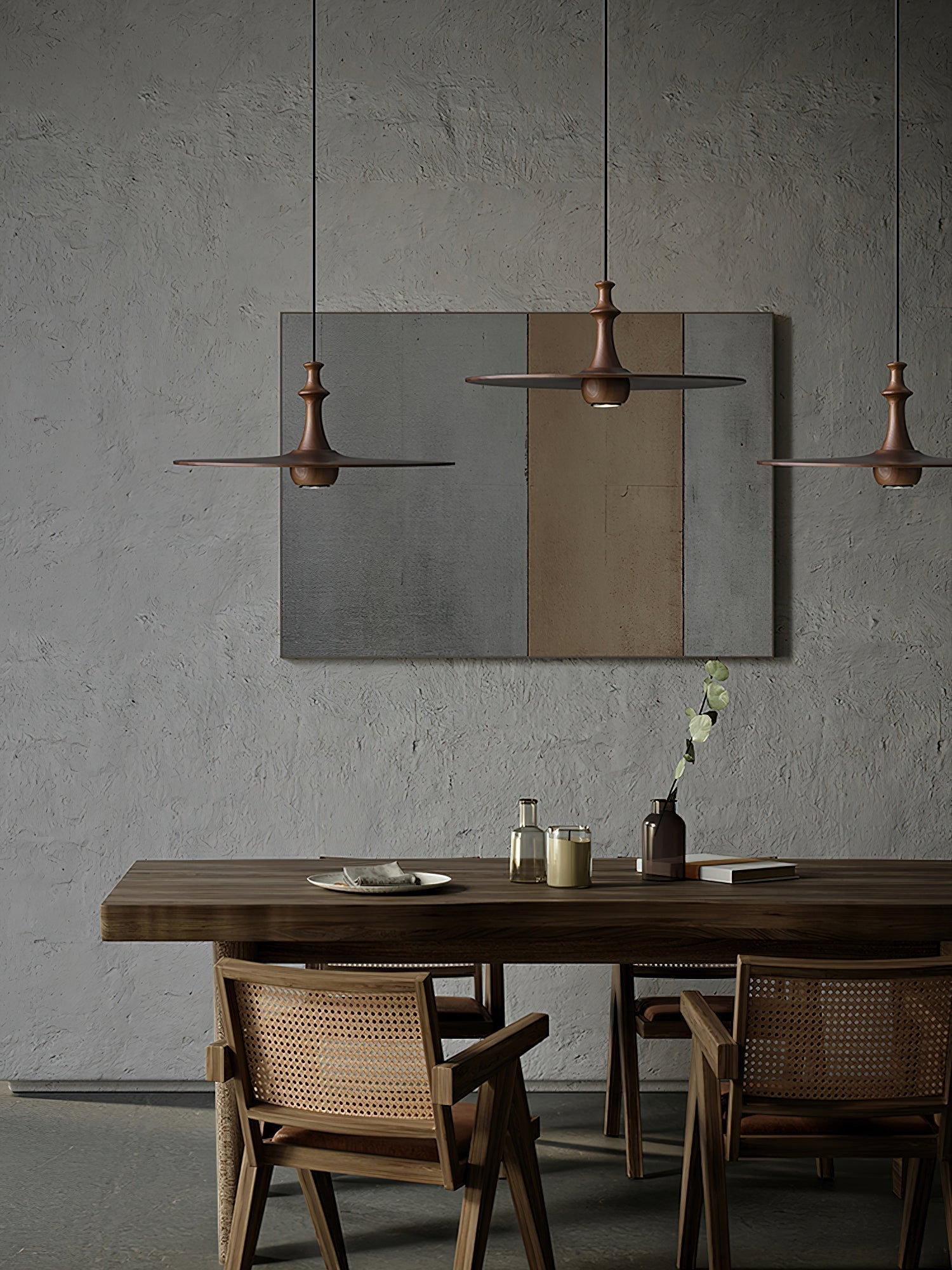 Syrinyra Suspension Sculpturale Disque Bois