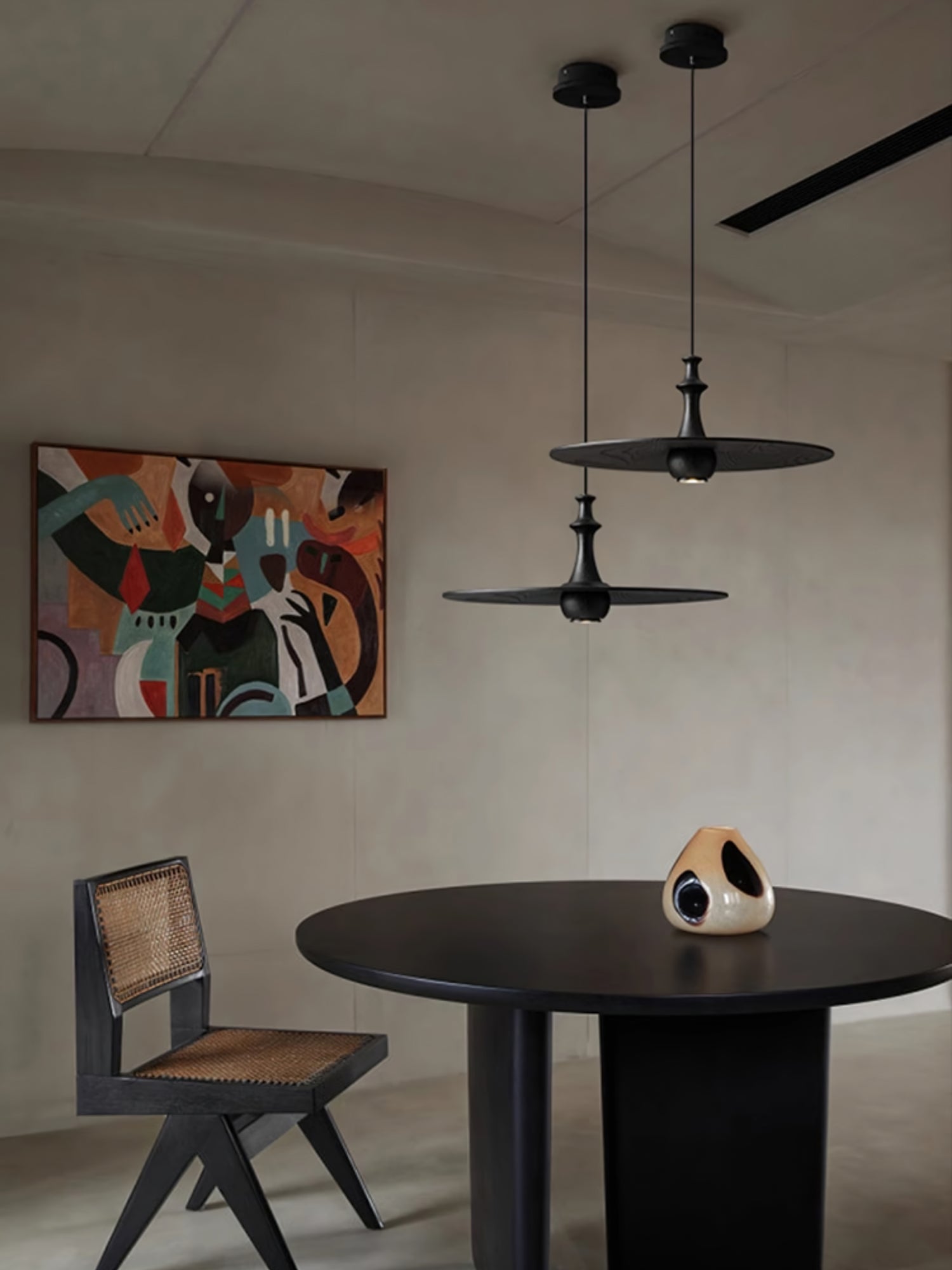 Syrinyra Suspension Sculpturale Disque Bois