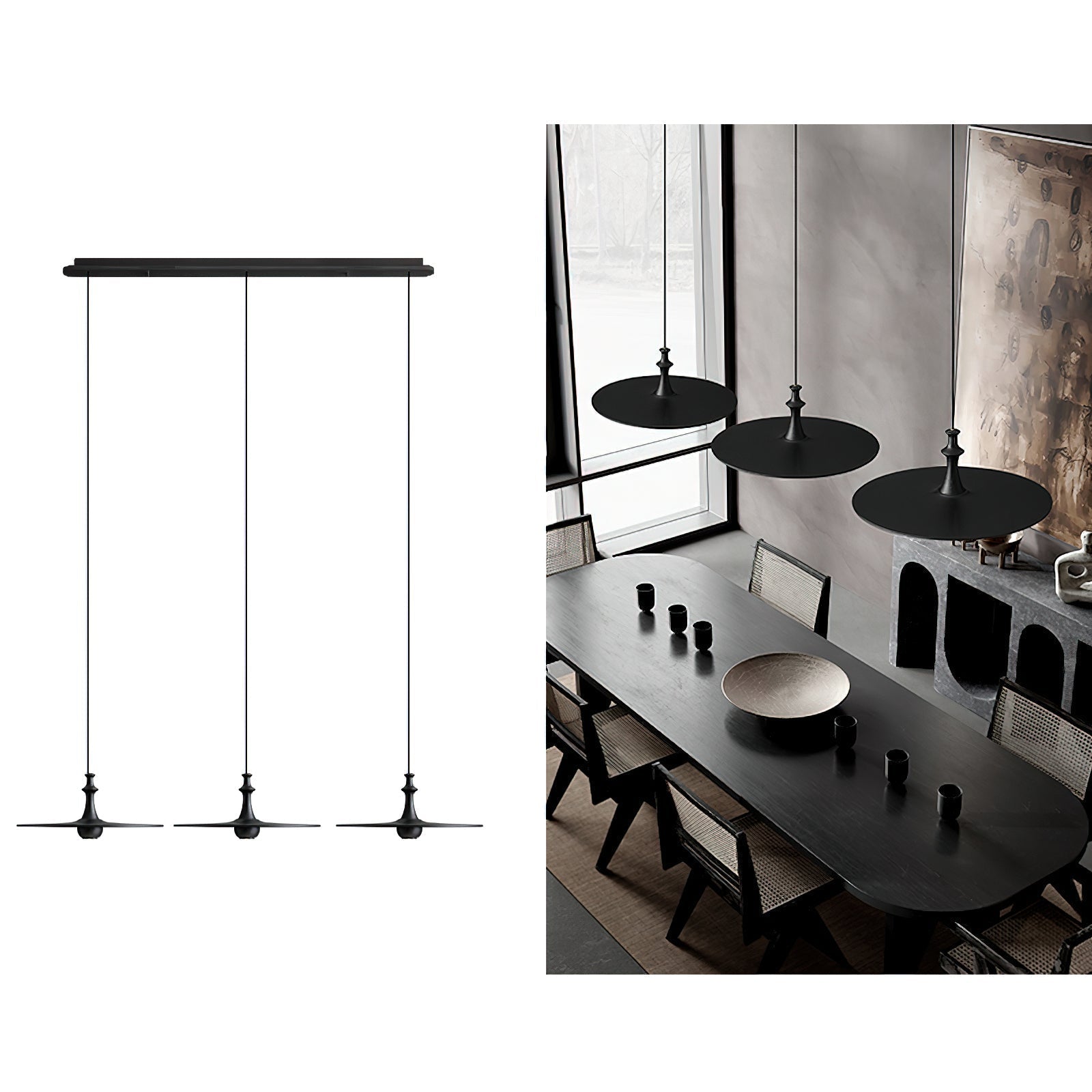 Syrinyra Suspension Sculpturale Disque Bois