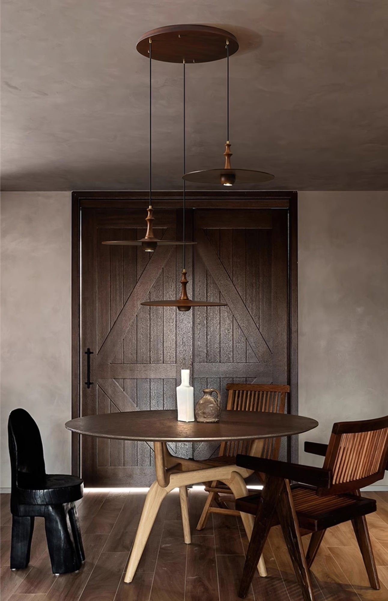 Syrinyra Suspension Sculpturale Disque Bois