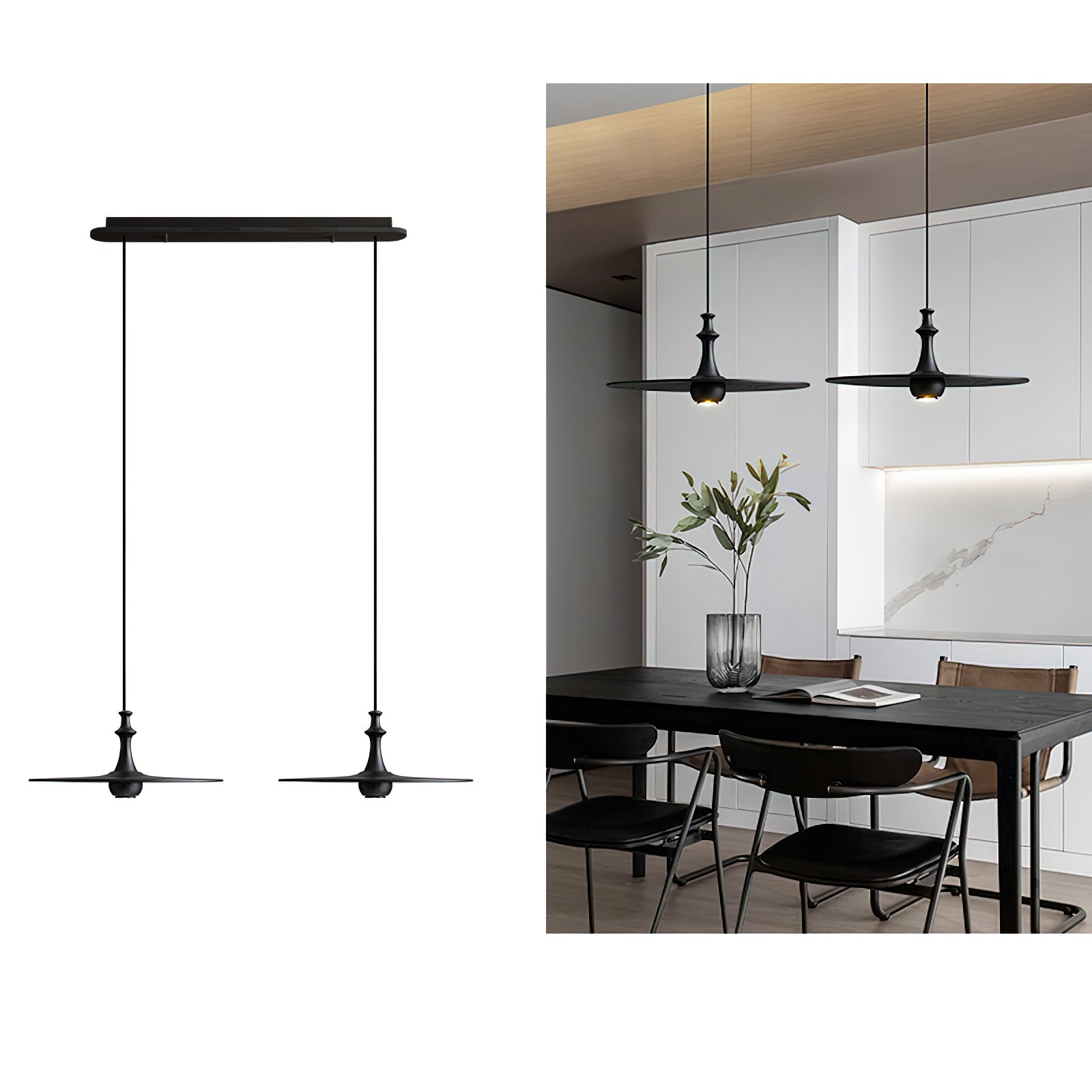 Syrinyra Suspension Sculpturale Disque Bois