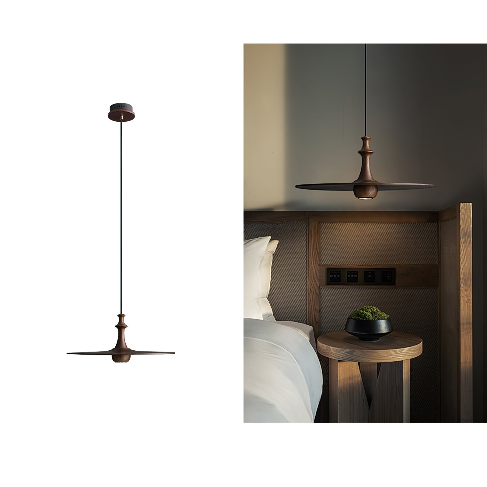 Syrinyra Suspension Sculpturale Disque Bois