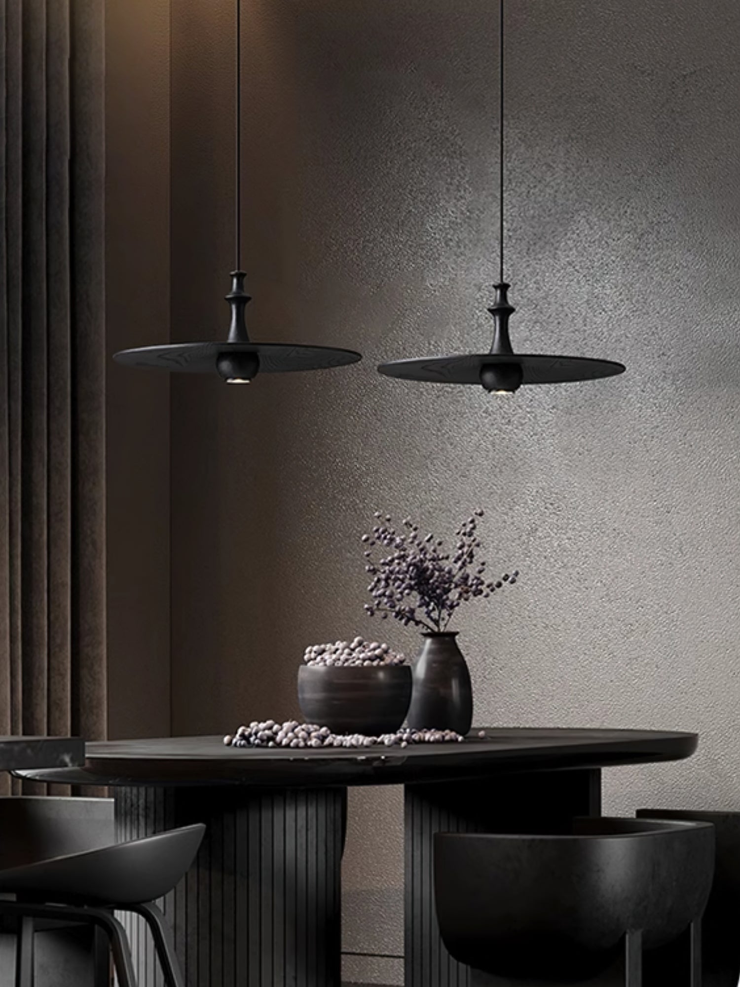 Syrinyra Suspension Sculpturale Disque Bois