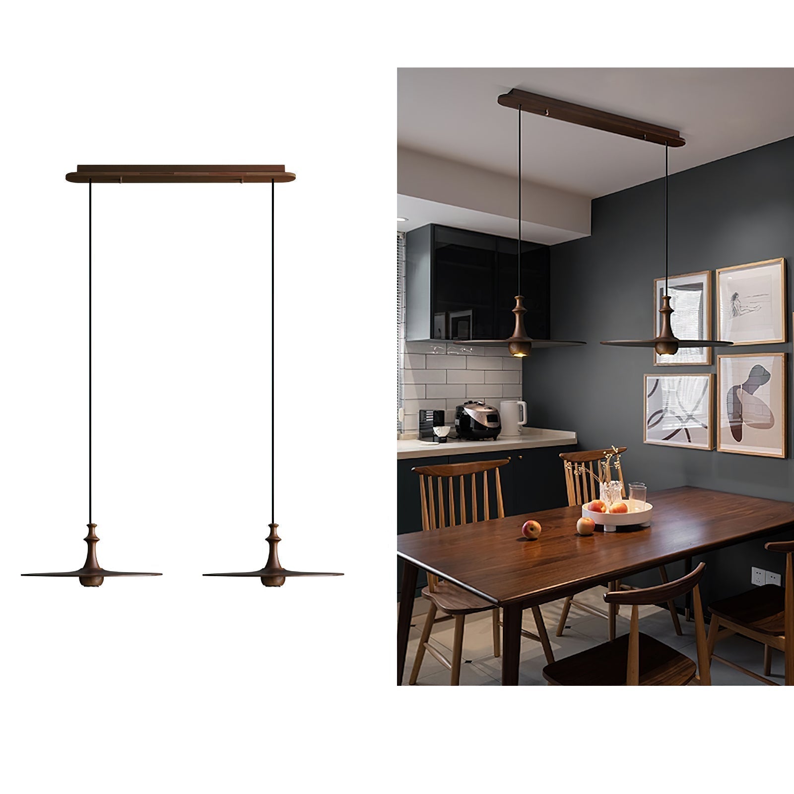 Syrinyra Suspension Sculpturale Disque Bois