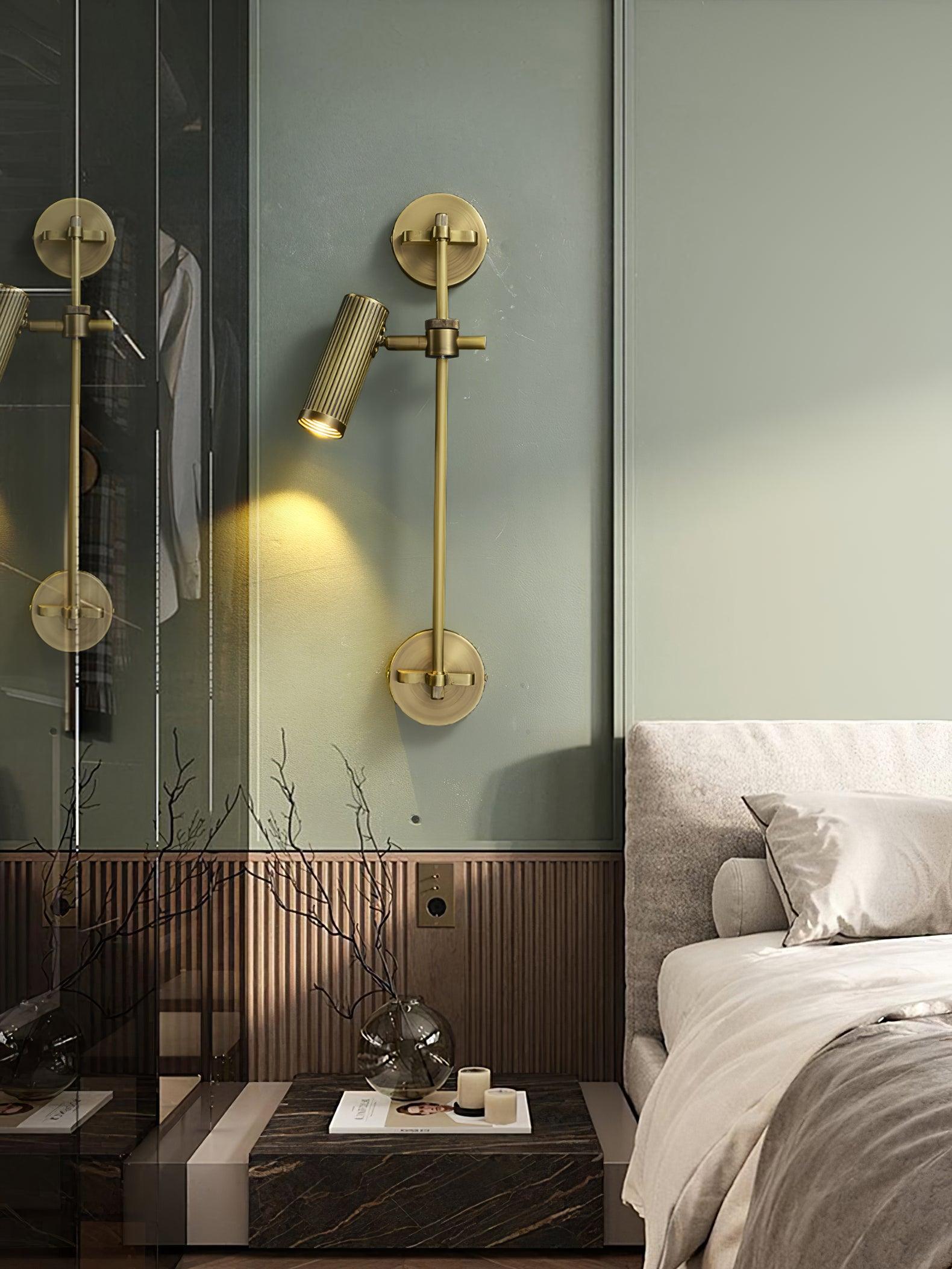 Glintice Applique murale industrielle en laiton