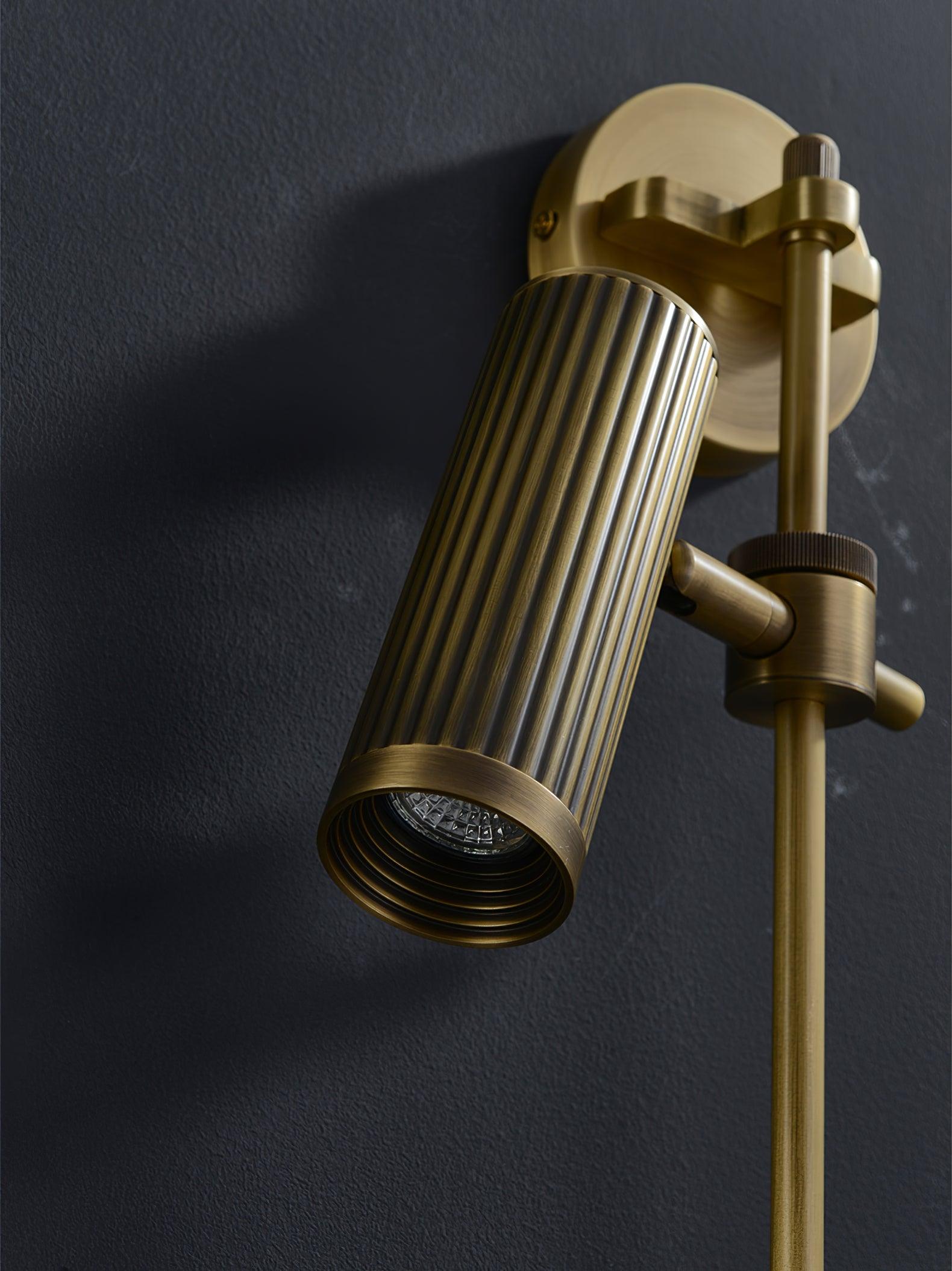 Glintice Applique murale industrielle en laiton