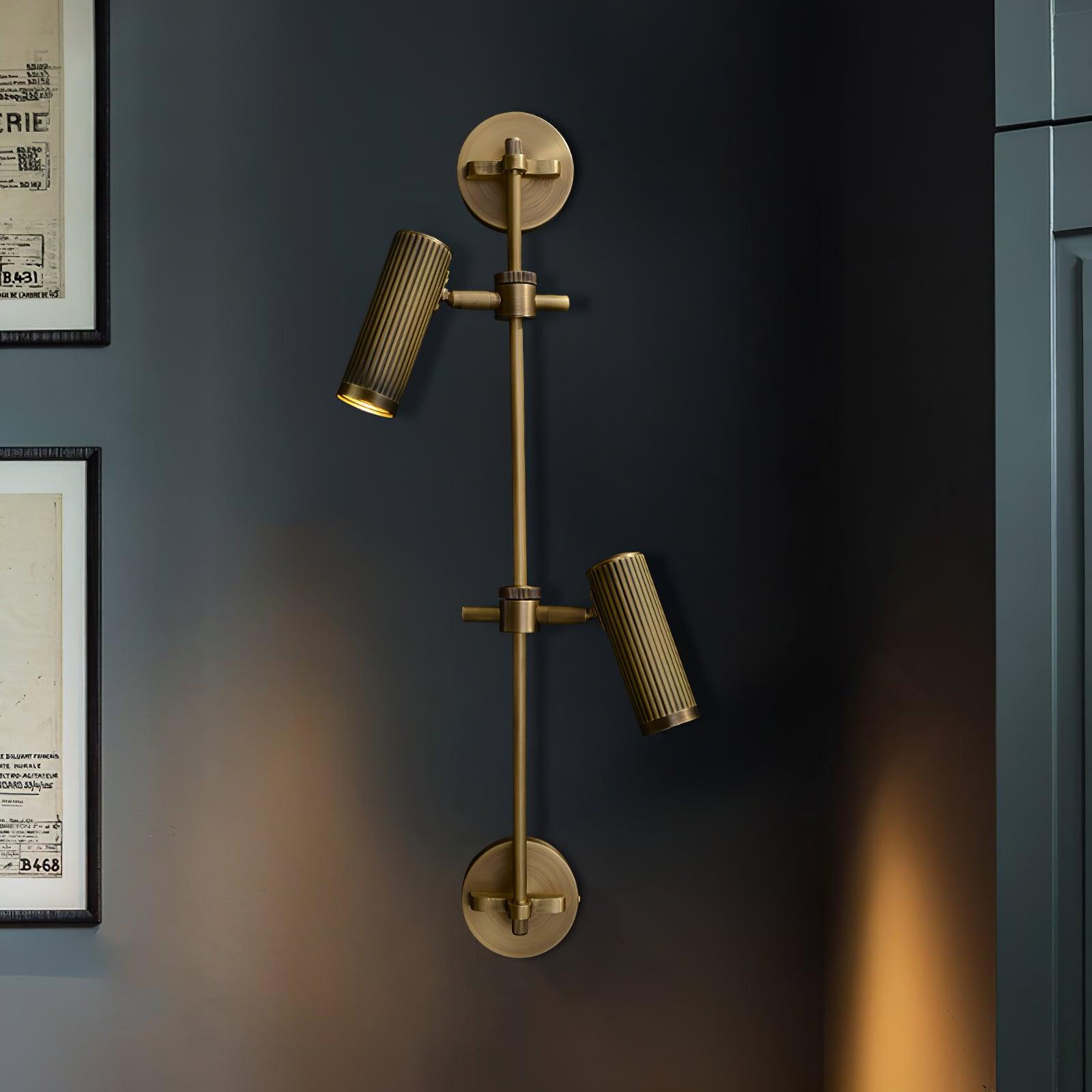 Glintice Applique murale industrielle en laiton