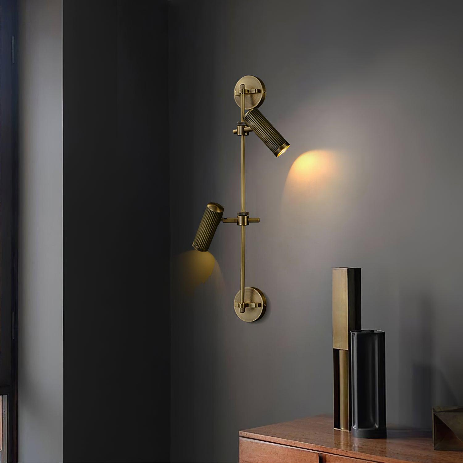 Glintice Applique murale industrielle en laiton