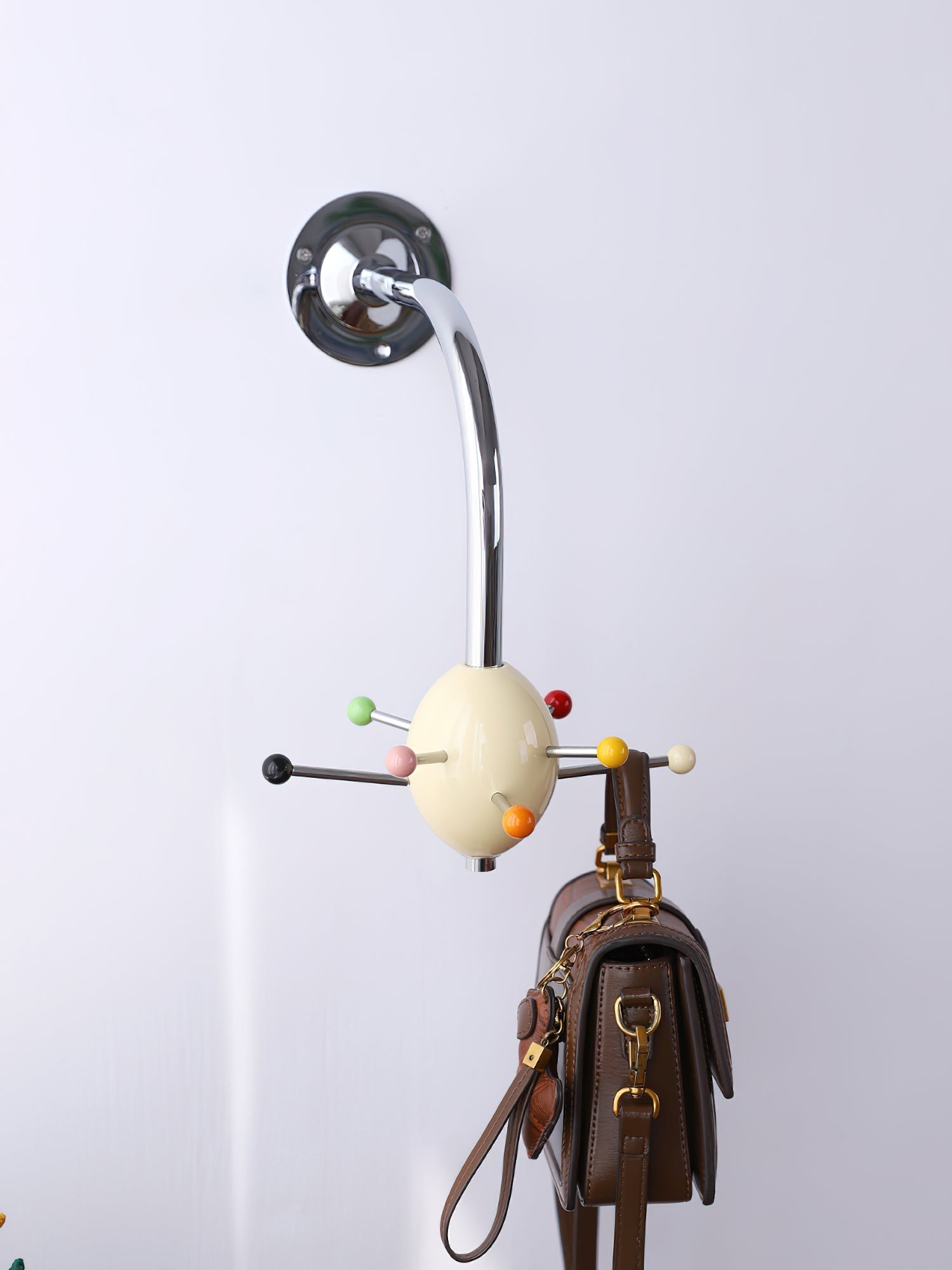 Sputnik Porte-Manteau Mural avec Crochets Colorés pour Couloir Moderne