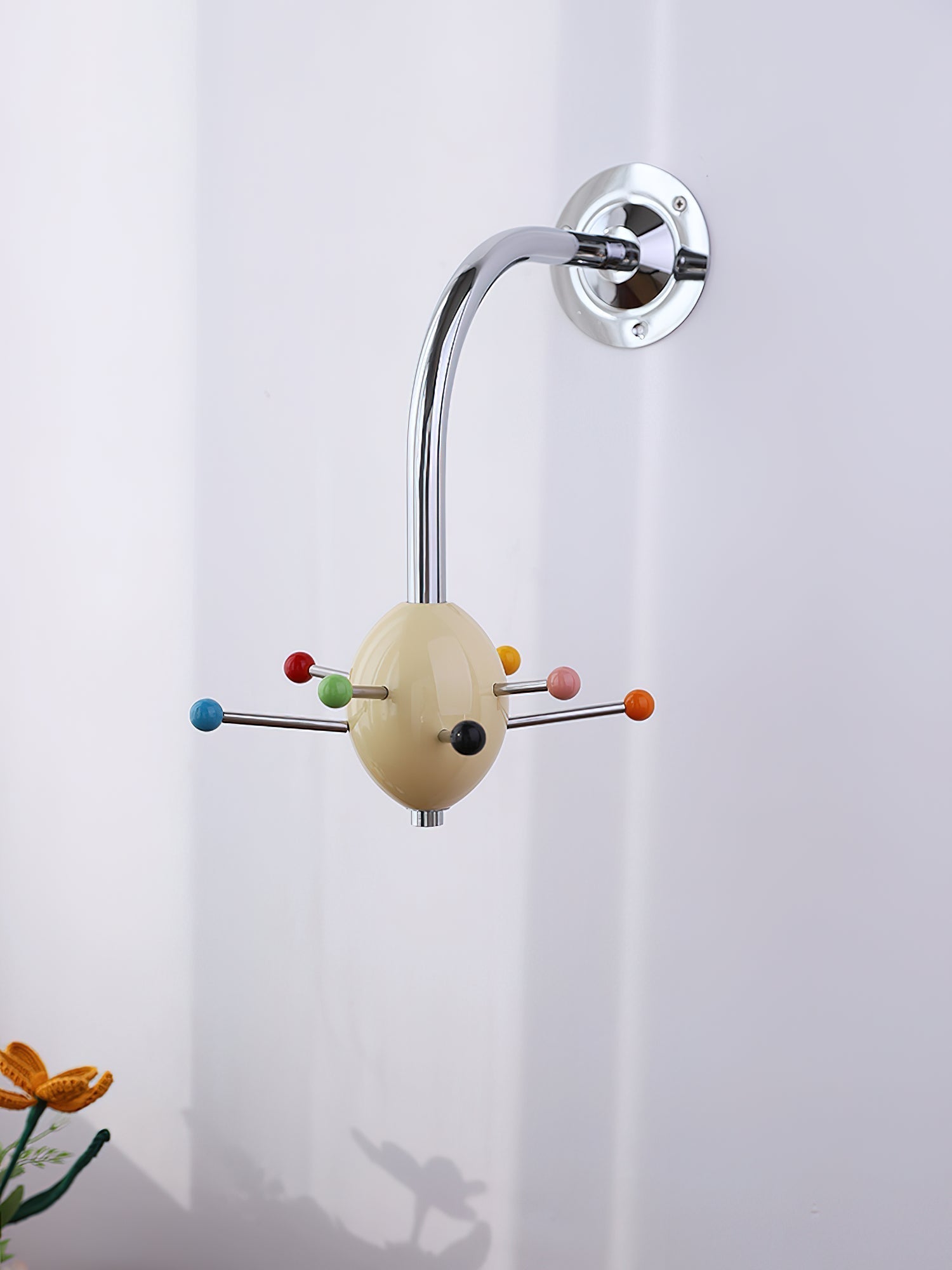 Sputnik Porte-Manteau Mural avec Crochets Colorés pour Couloir Moderne