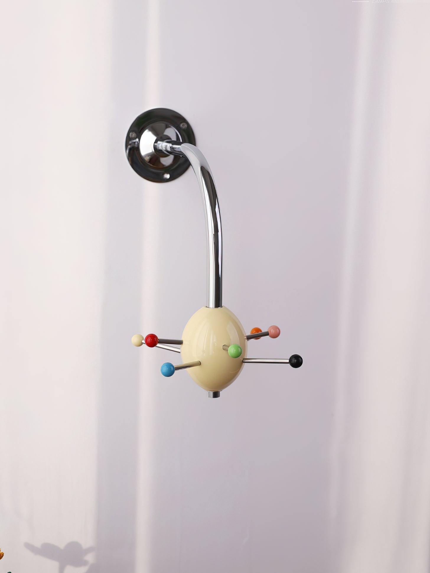 Sputnik Porte-Manteau Mural avec Crochets Colorés pour Couloir Moderne