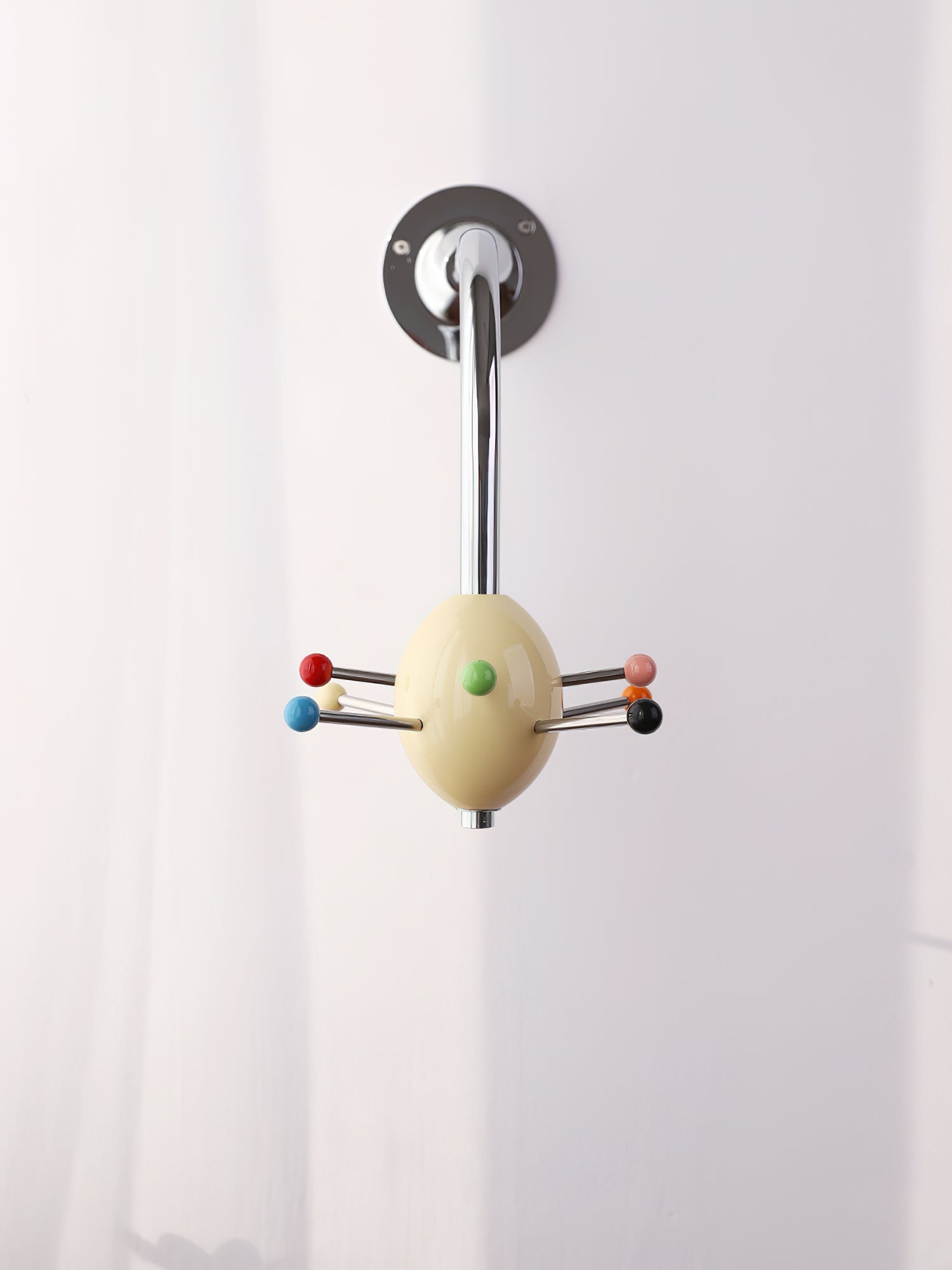 Sputnik Porte-Manteau Mural avec Crochets Colorés pour Couloir Moderne
