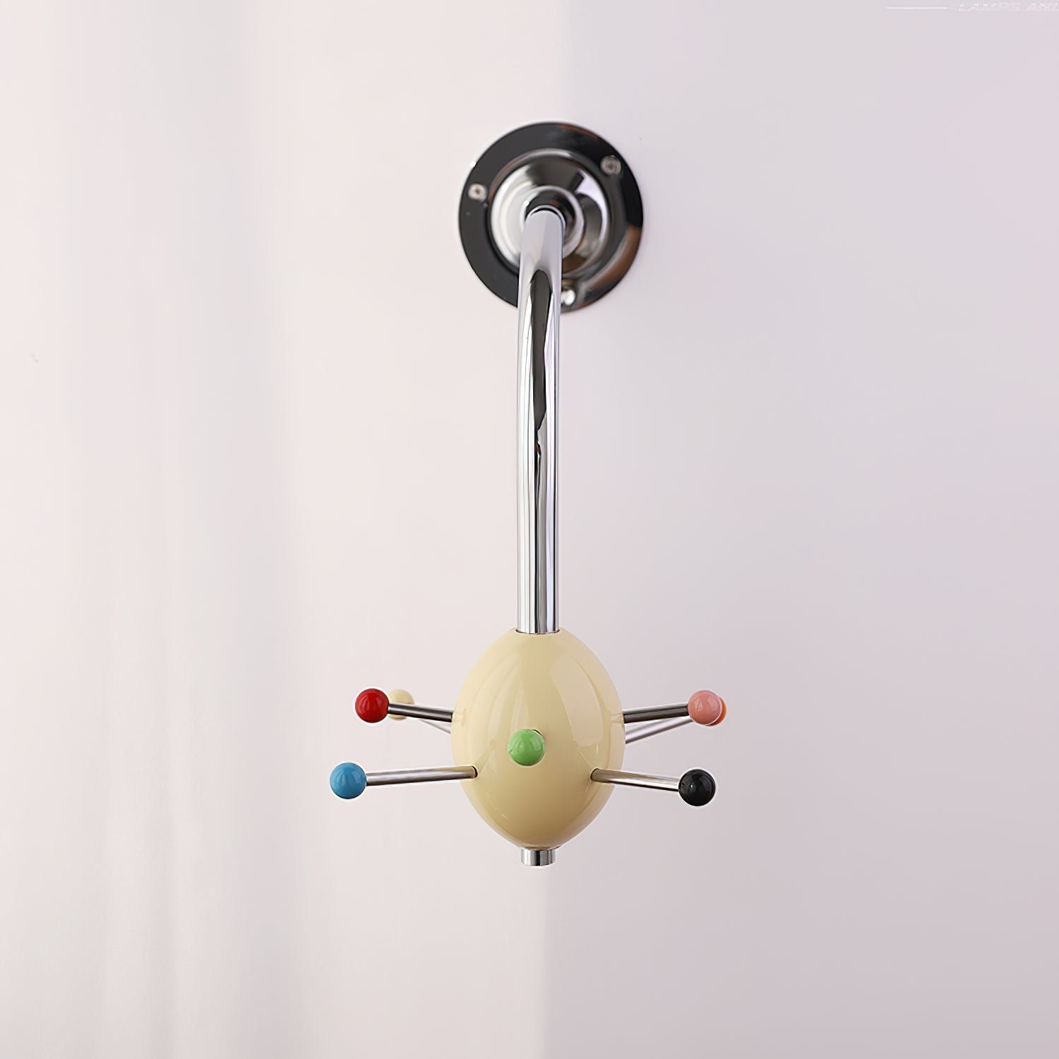 Sputnik Porte-Manteau Mural avec Crochets Colorés pour Couloir Moderne