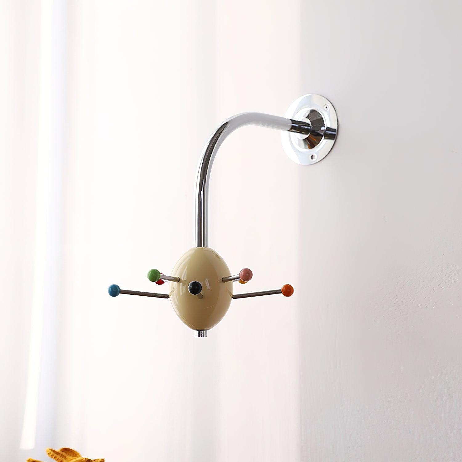 Sputnik Porte-Manteau Mural avec Crochets Colorés pour Couloir Moderne