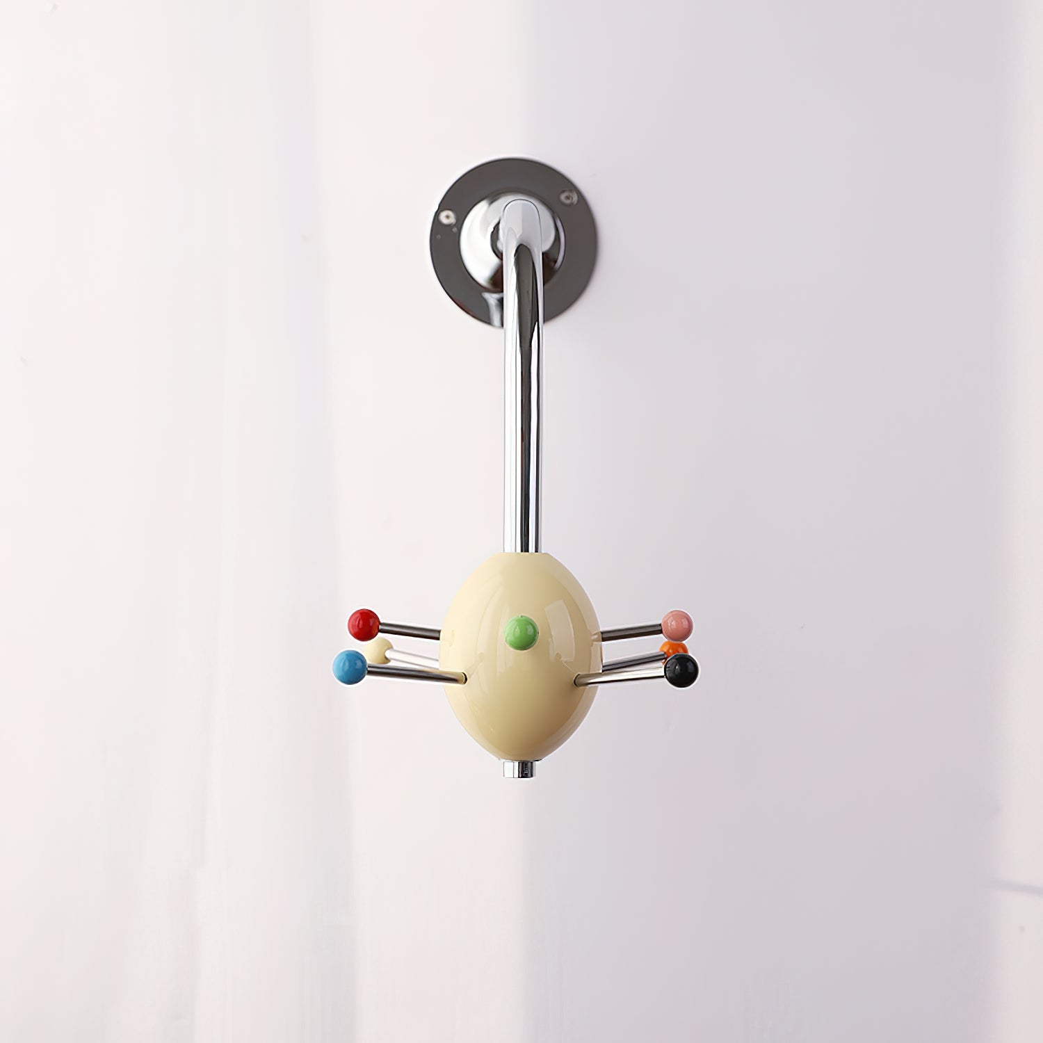 Sputnik Porte-Manteau Mural avec Crochets Colorés pour Couloir Moderne