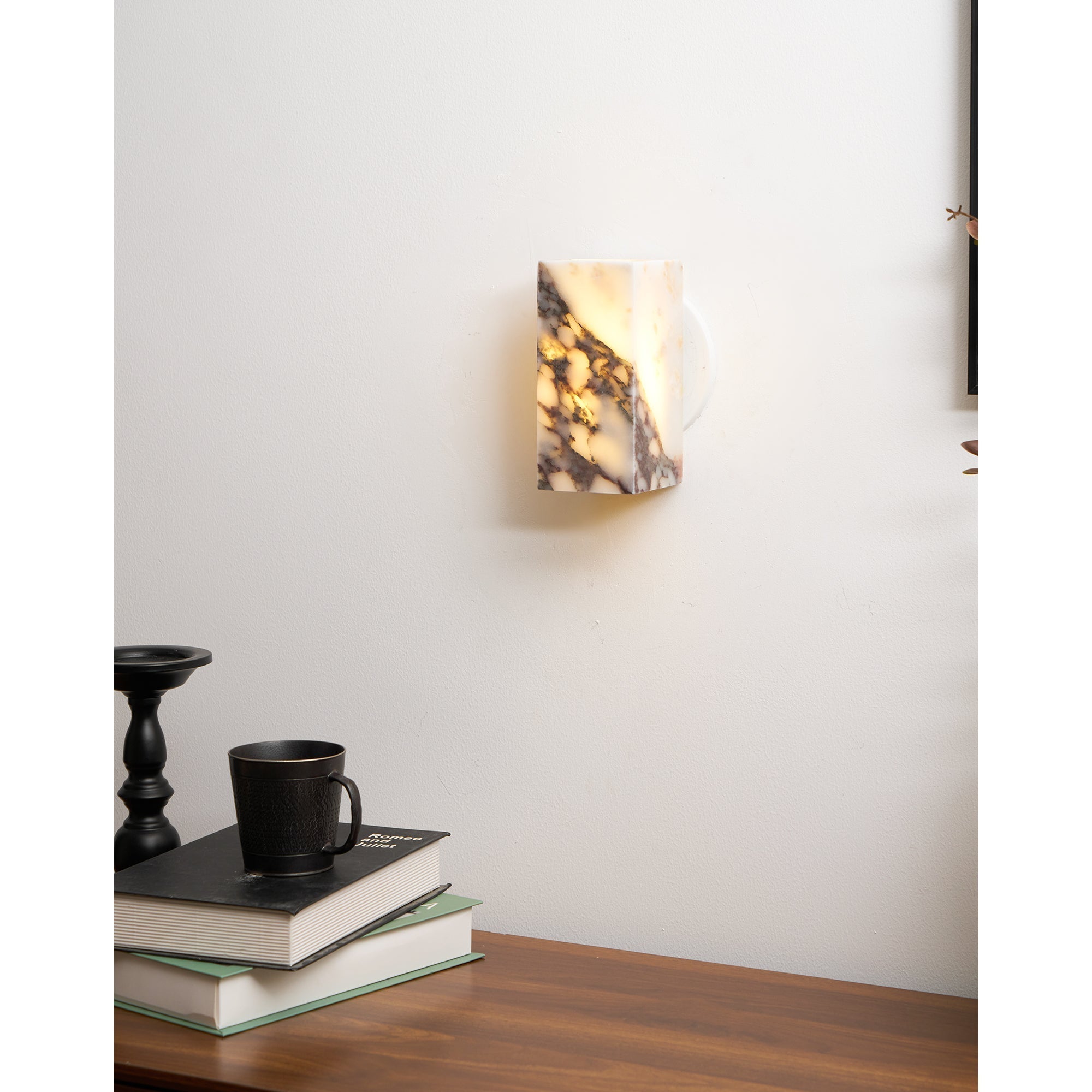 Illaee Moderne Minimaliste Carré Marbre Applique Murale
