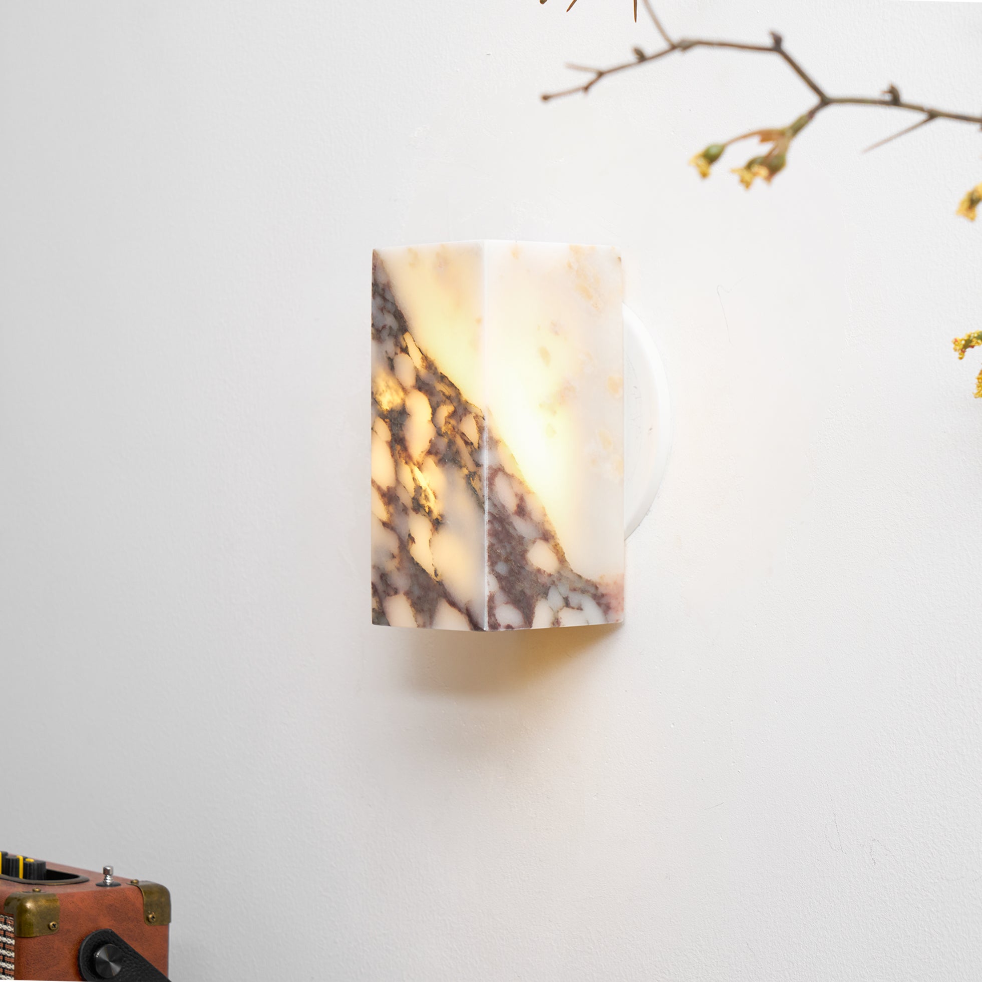 Illaee Moderne Minimaliste Carré Marbre Applique Murale