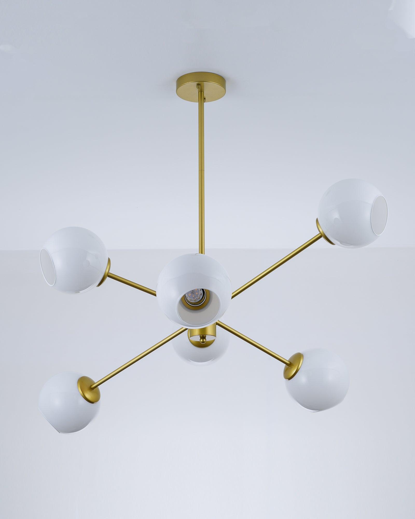 Solara Lustre en Verre Décalé à 6 Lumières
