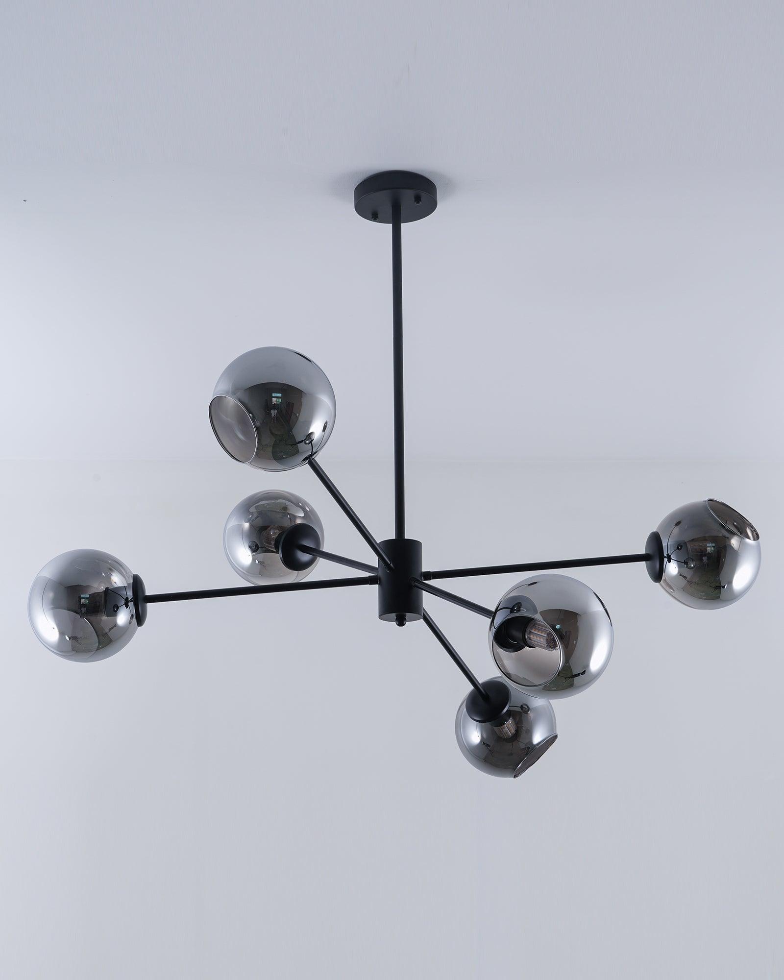 Solara Lustre en Verre Décalé à 6 Lumières