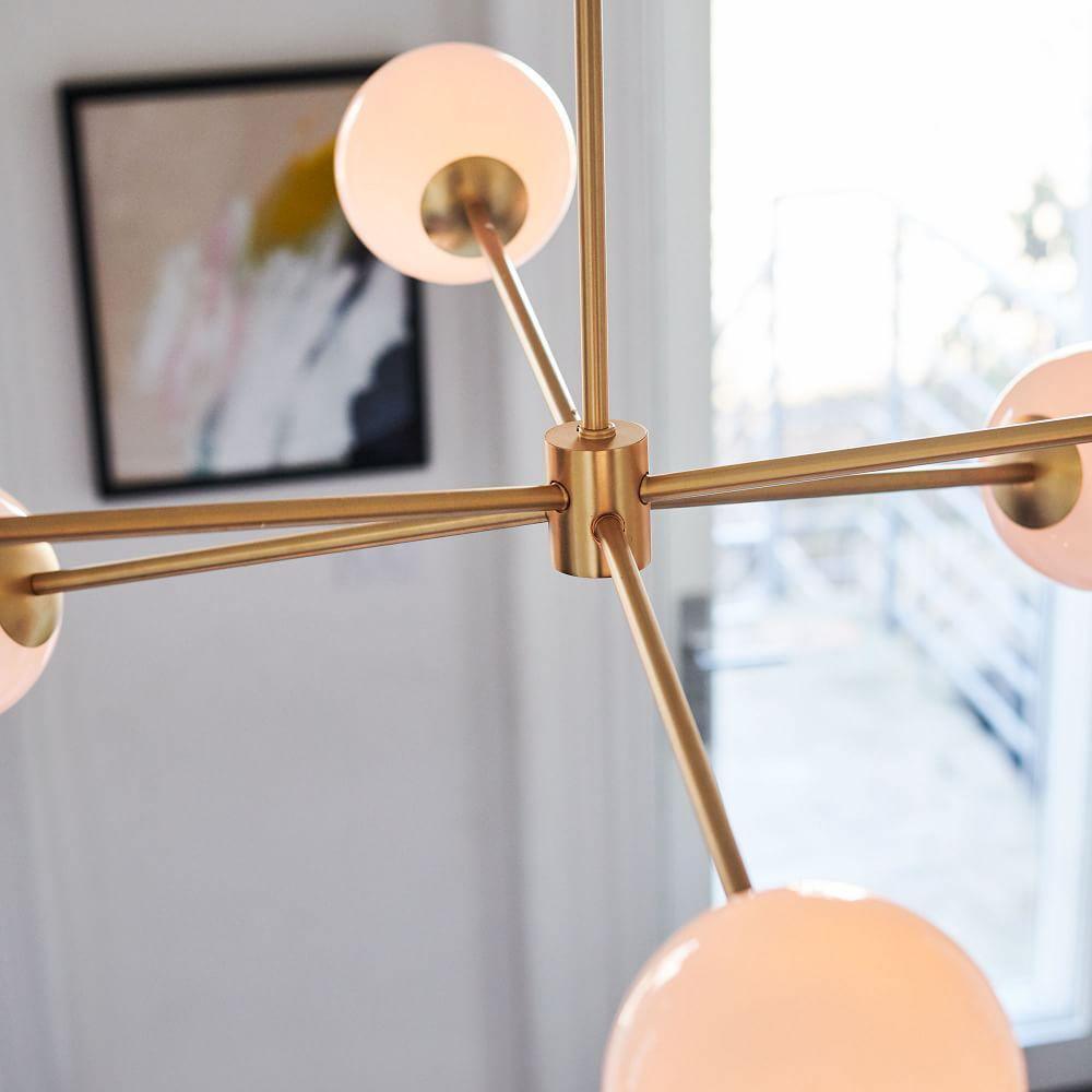 Solara Lustre en Verre Décalé à 6 Lumières
