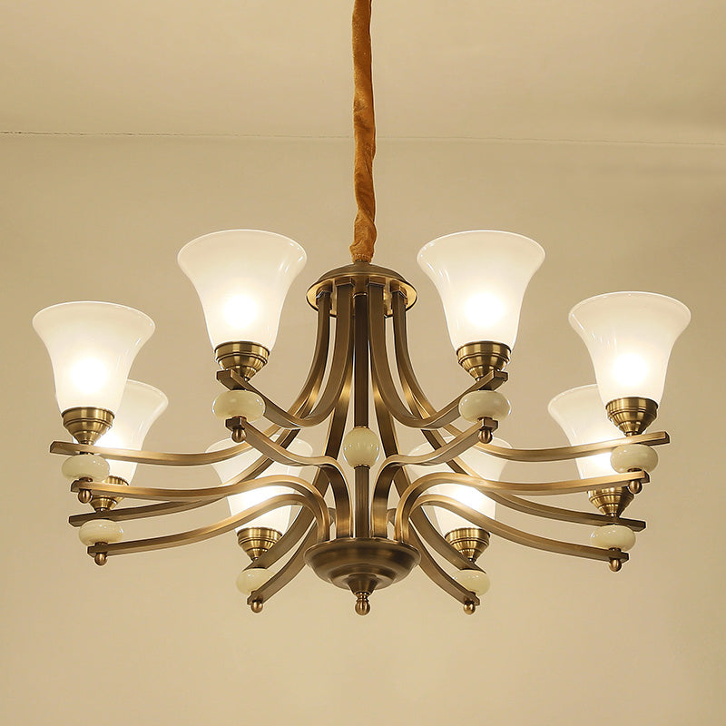 Cizorila Postmodern Luxe Laiton Verre Lustre