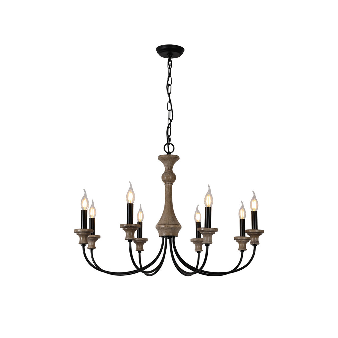 Zatheora Ancien Poussière D'étoiles Bois Métal Lustre