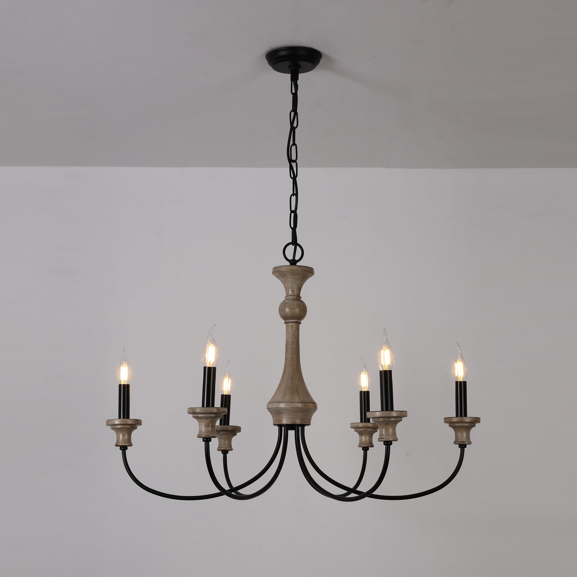 Zatheora Ancien Poussière D'étoiles Bois Métal Lustre