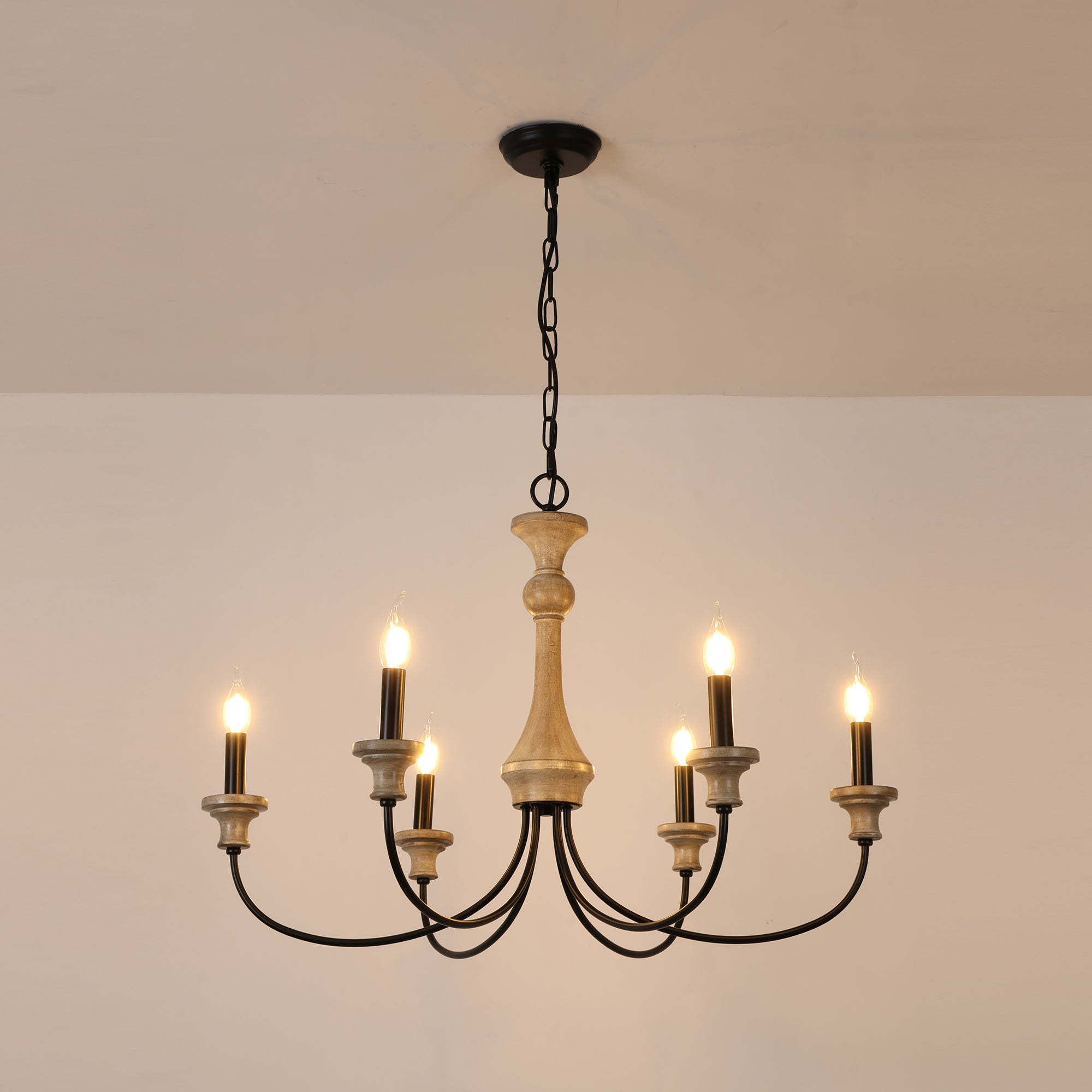 Zatheora Ancien Poussière D'étoiles Bois Métal Lustre