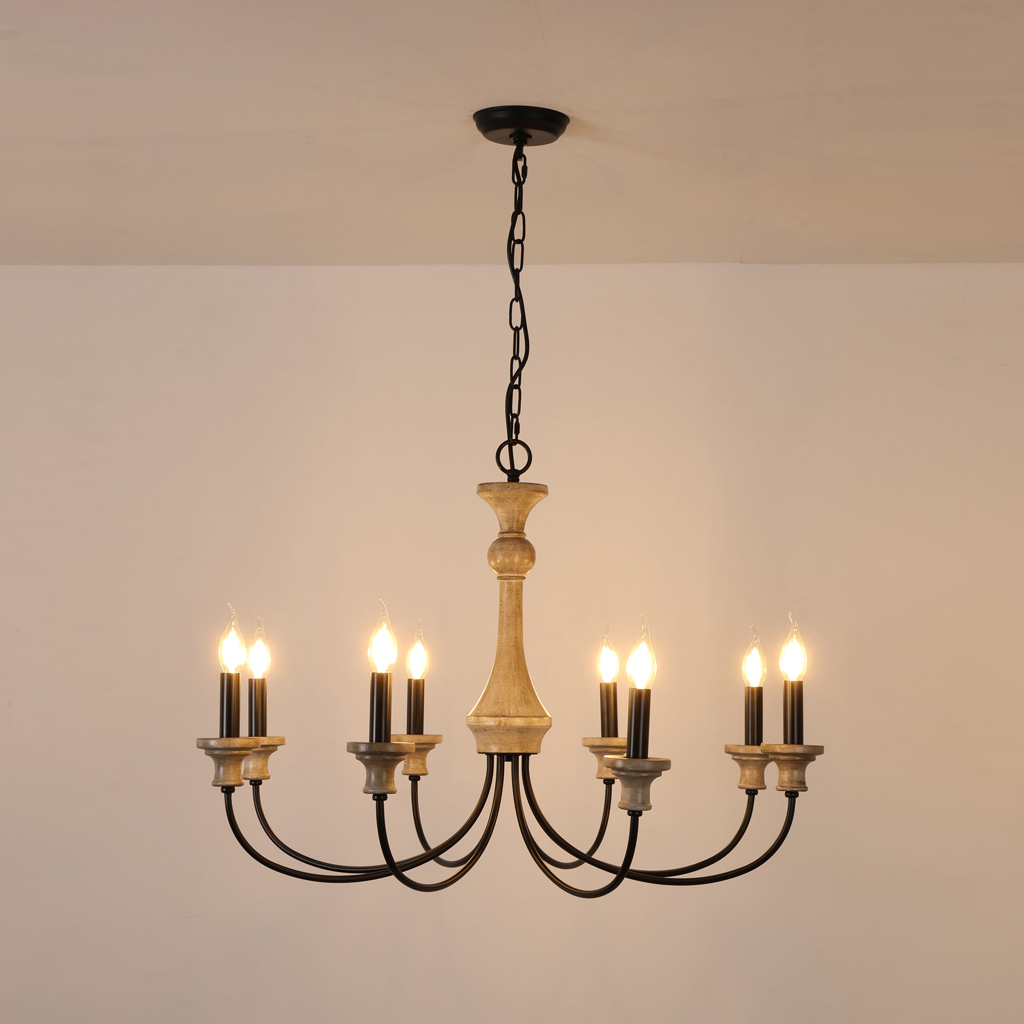 Zatheora Ancien Poussière D'étoiles Bois Métal Lustre