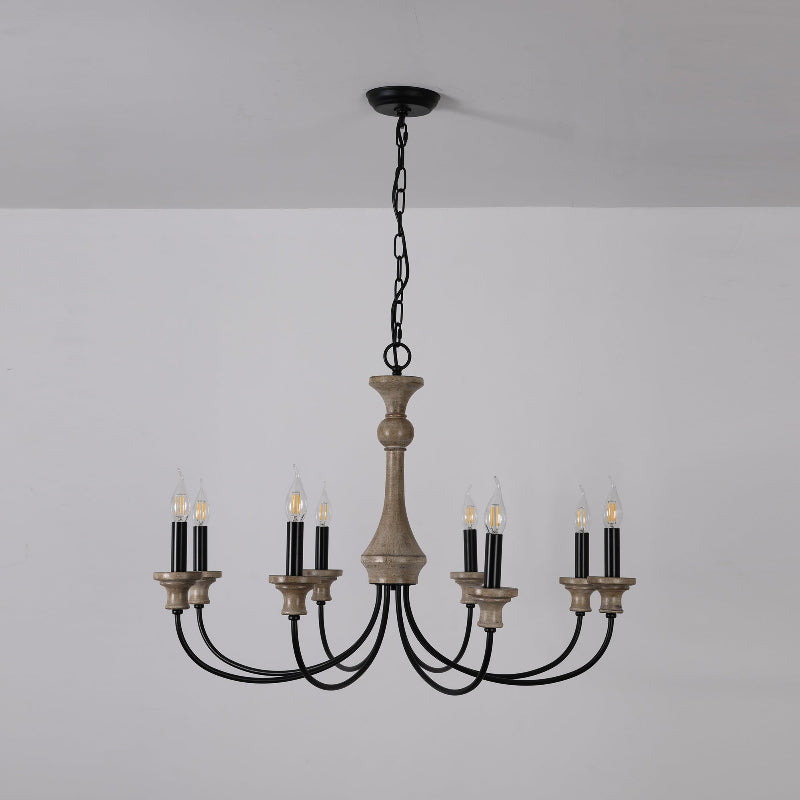 Zatheora Ancien Poussière D'étoiles Bois Métal Lustre