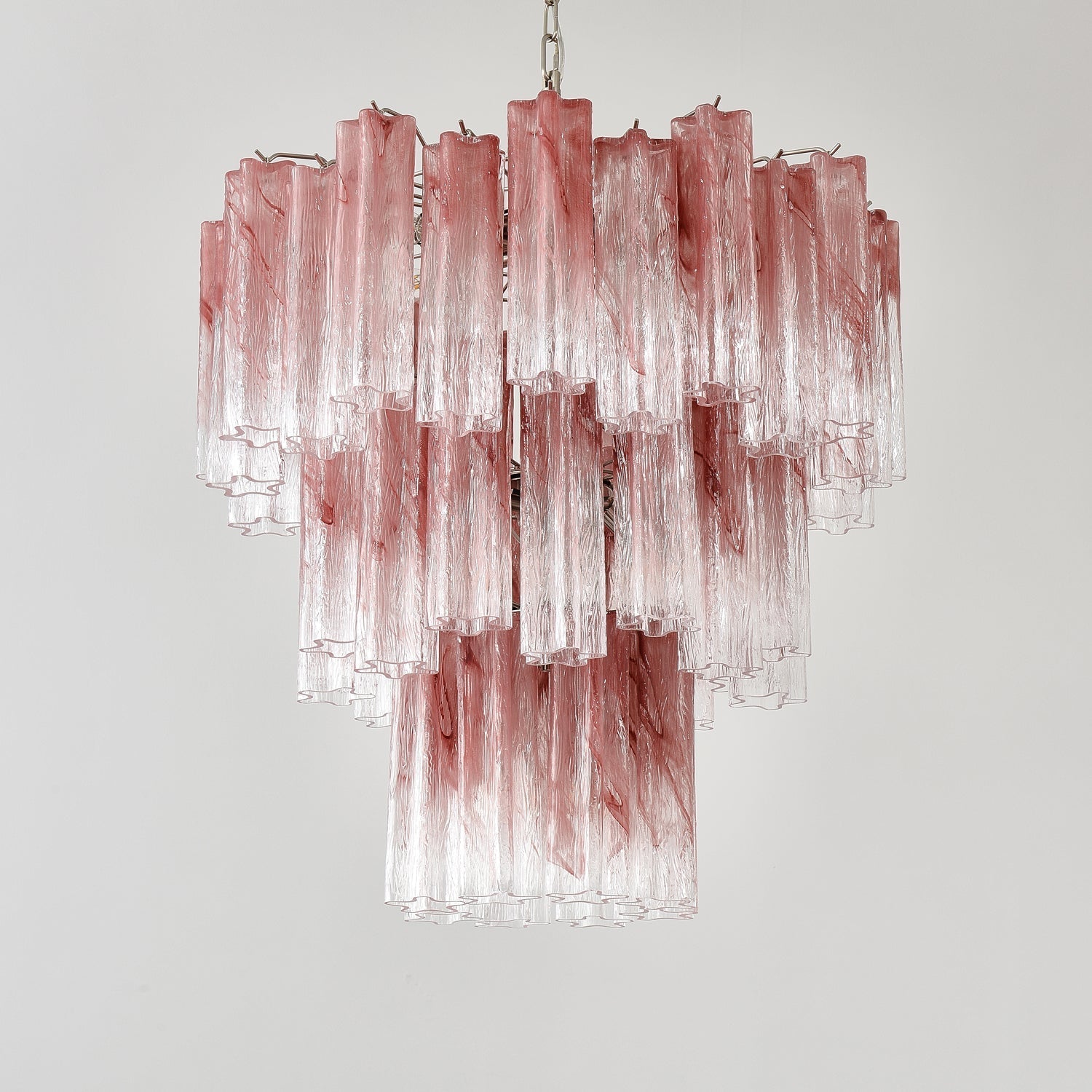 Aurora Lustre en Verre Rose Moderne