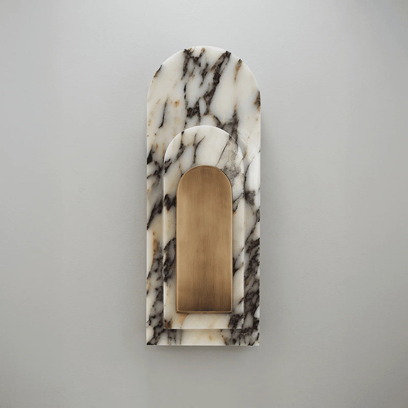 Utheisra Moderne Minimaliste Île Laiton Marbre Wall Lamp