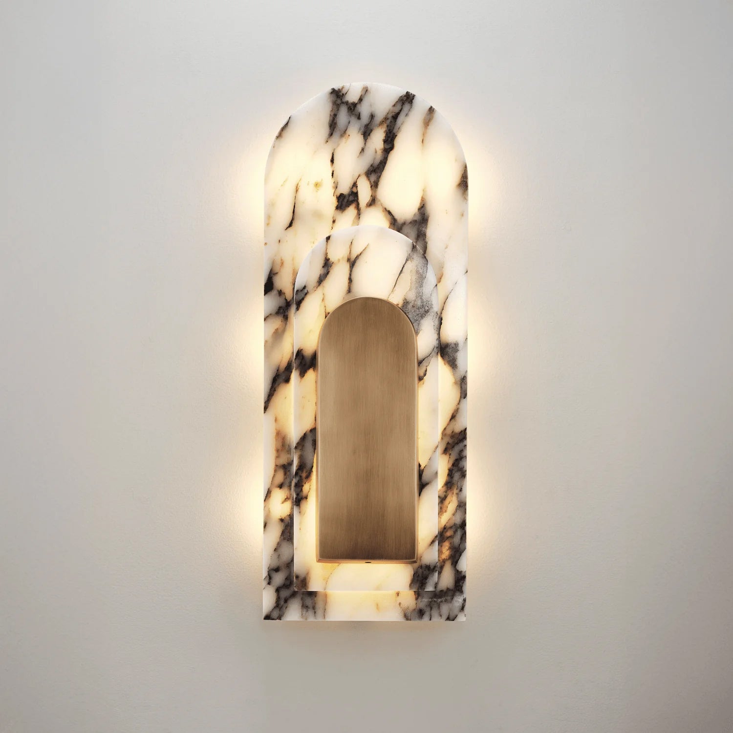 Utheisra Moderne Minimaliste Île Laiton Marbre Wall Lamp