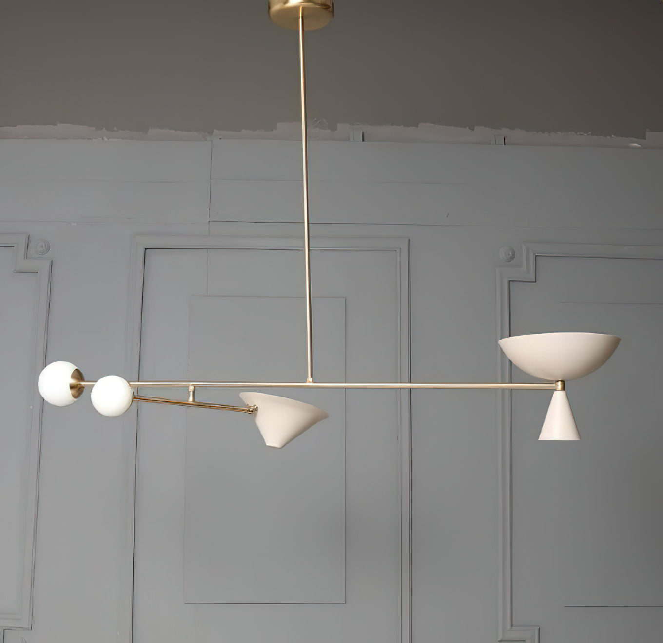 Comareth Moderne Minimaliste Verre Métal Lustre