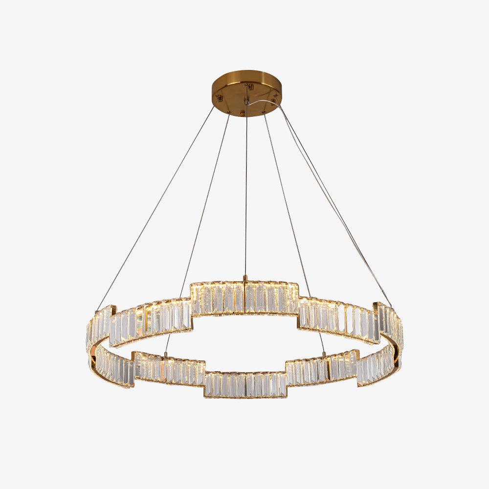 Lustra Lustre Cristal avec Cadre Doré