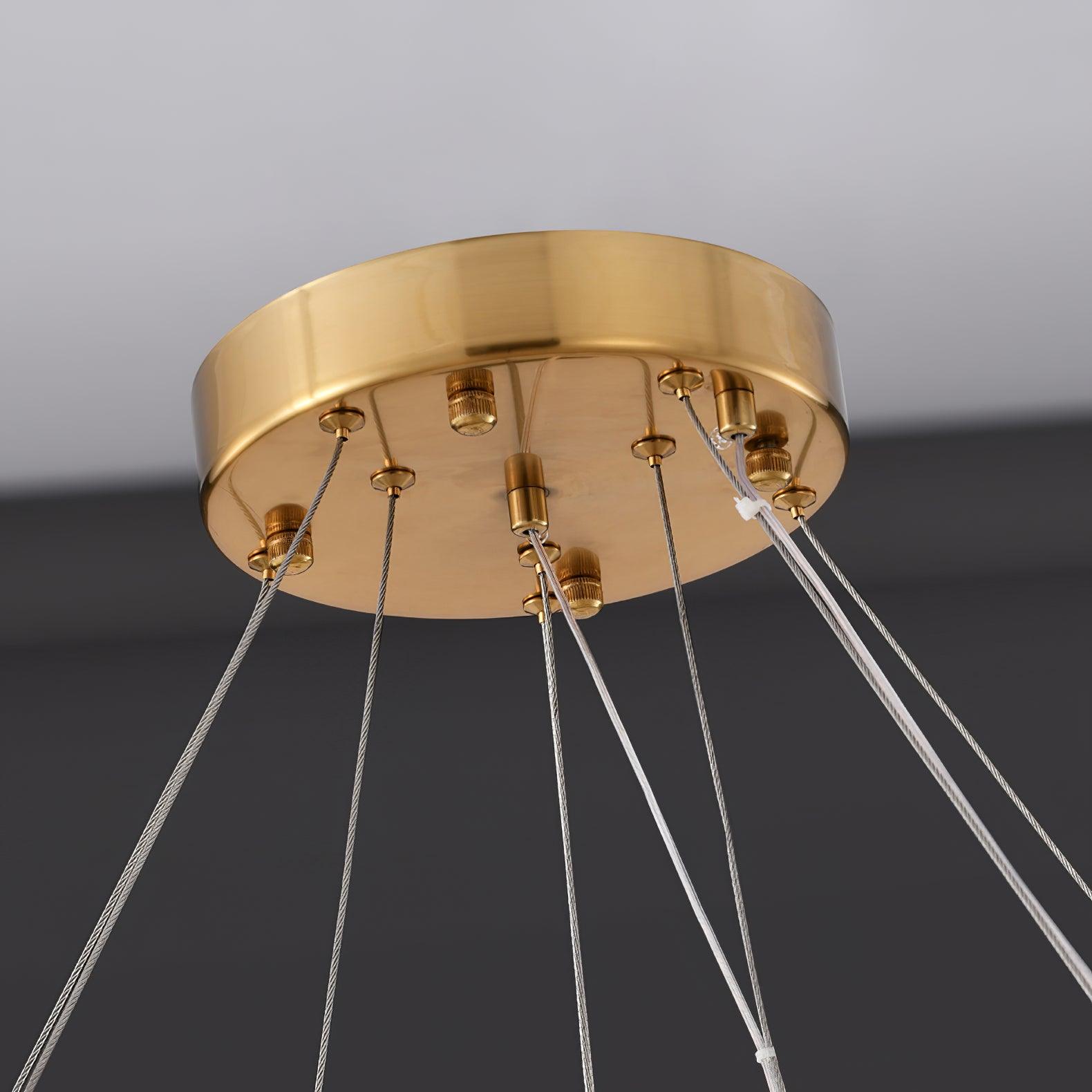 Lustra Lustre Cristal avec Cadre Doré