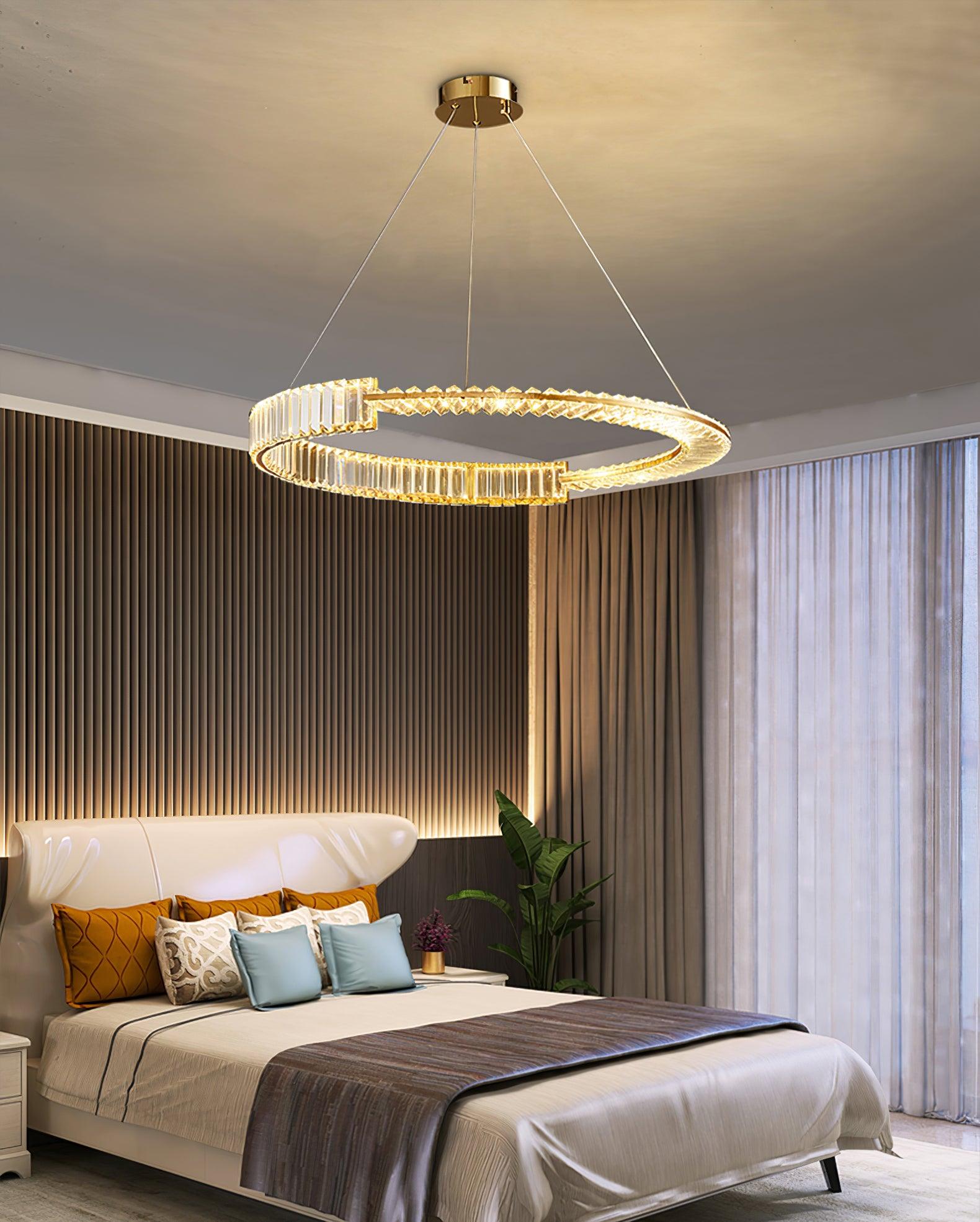Lustra Lustre Stella Anneau Cristal LED