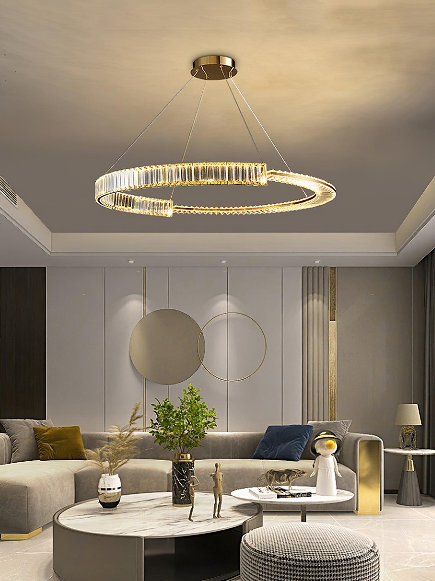 Lustra Lustre Stella Anneau Cristal LED