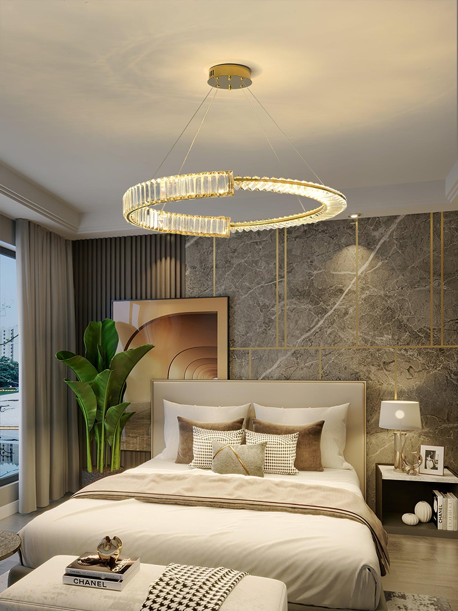 Lustra Lustre Stella Anneau Cristal LED