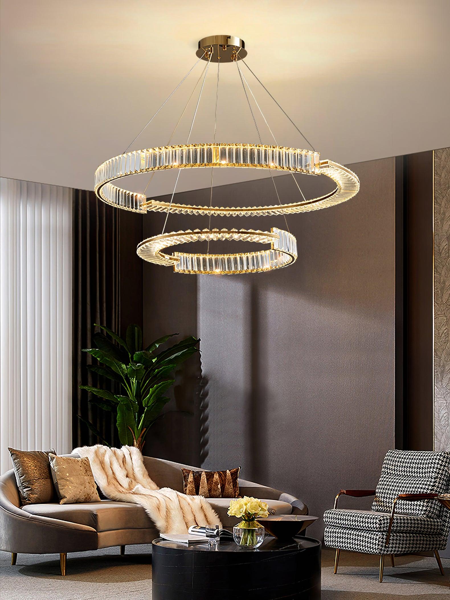 Lustra Lustre Stella Anneau Cristal LED