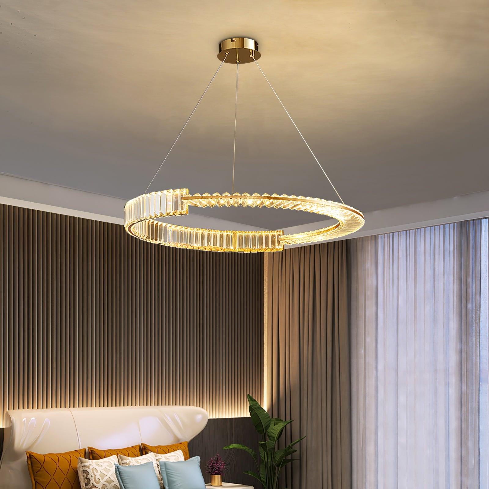 Lustra Lustre Stella Anneau Cristal LED