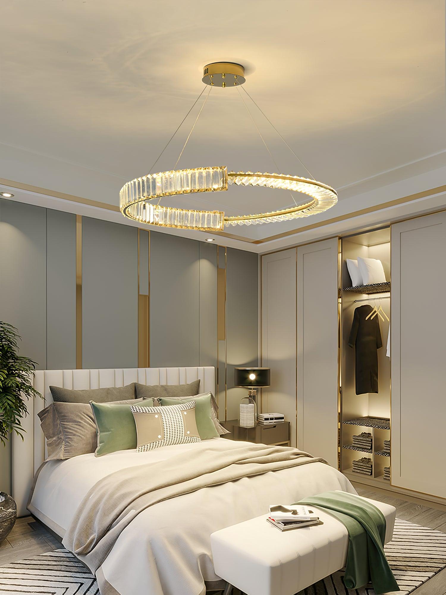 Lustra Lustre Stella Anneau Cristal LED