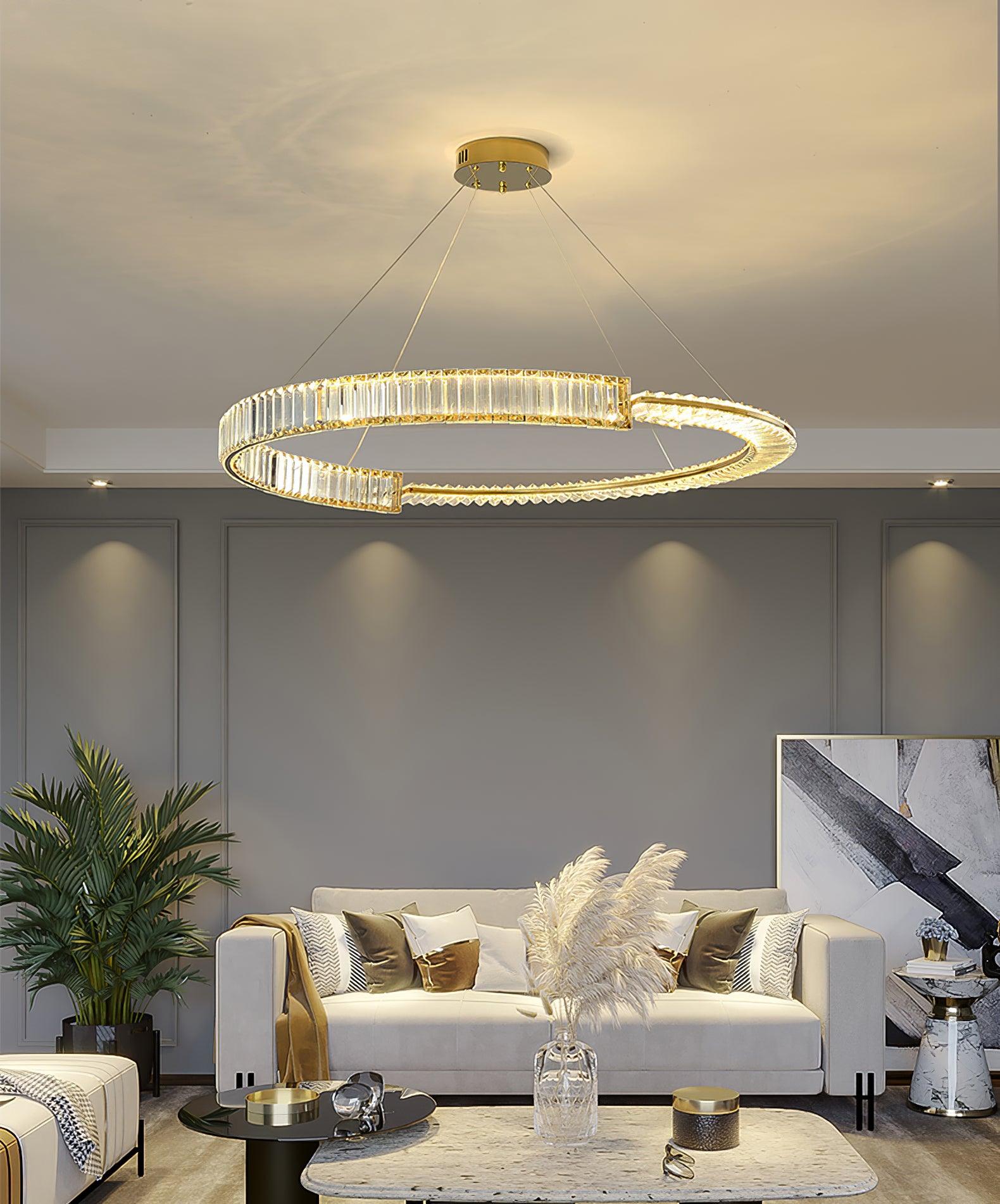 Lustra Lustre Stella Anneau Cristal LED