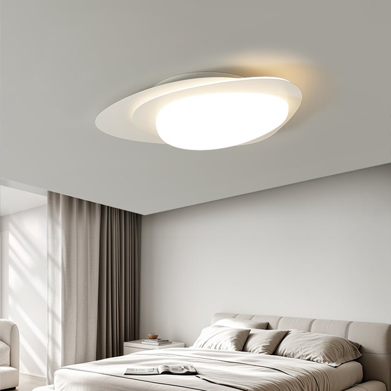Solara Plafonnier Noyer Ovale Organique LED