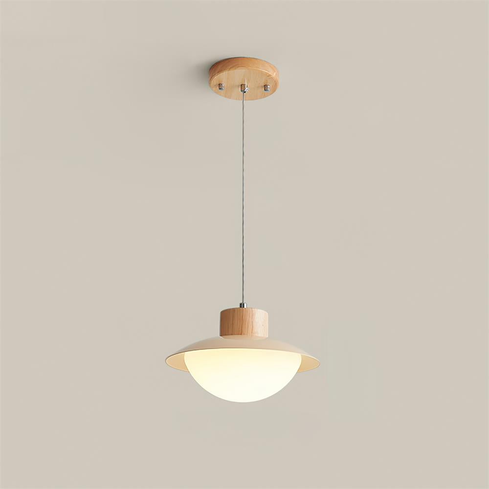 Suspension Bois PE Ombre Dôme Forme Minimaliste