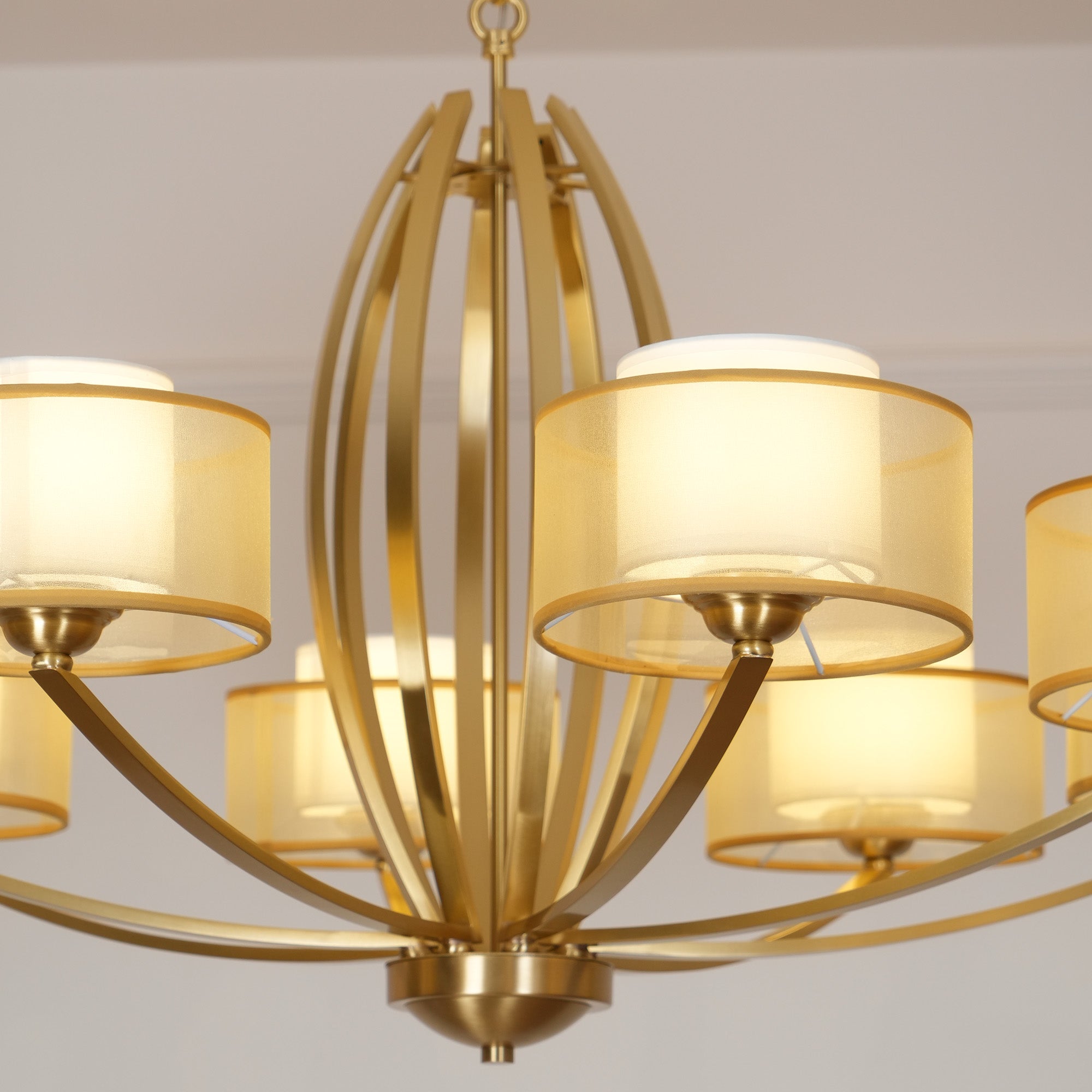 Lyvelus Postmodern Luxe Laiton Tissu Lustre
