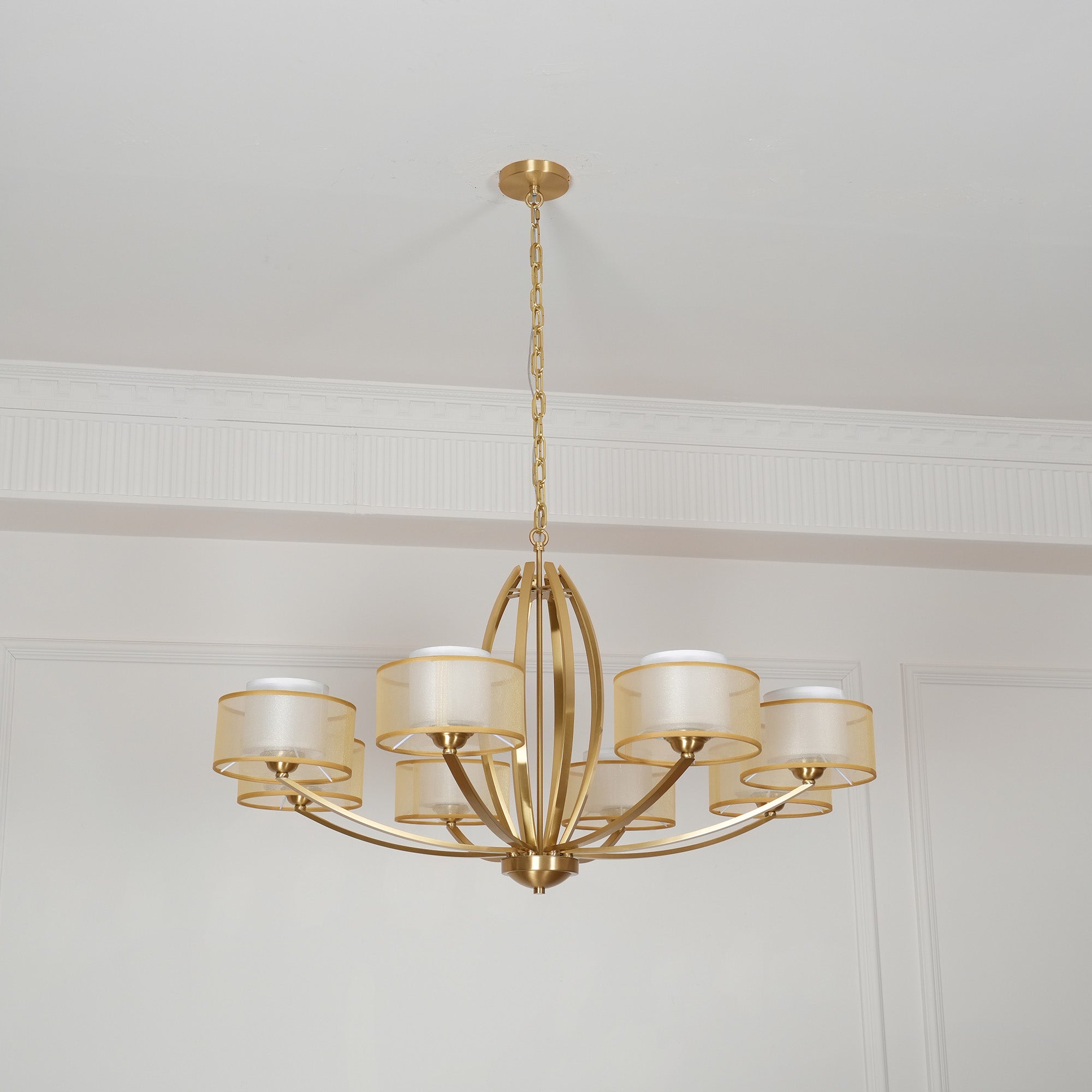 Lyvelus Postmodern Luxe Laiton Tissu Lustre