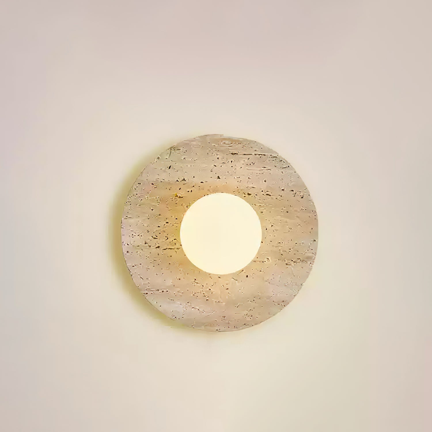 Vephair Bol-Cadre Travertin Luminaire Mural
