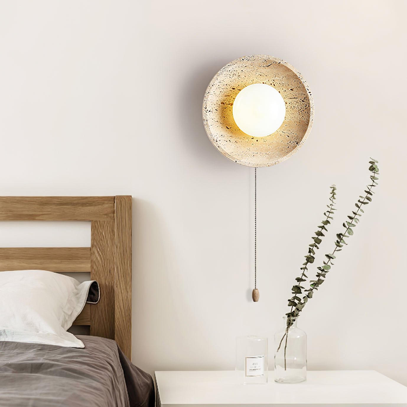 Vephair Bol-Cadre Travertin Luminaire Mural
