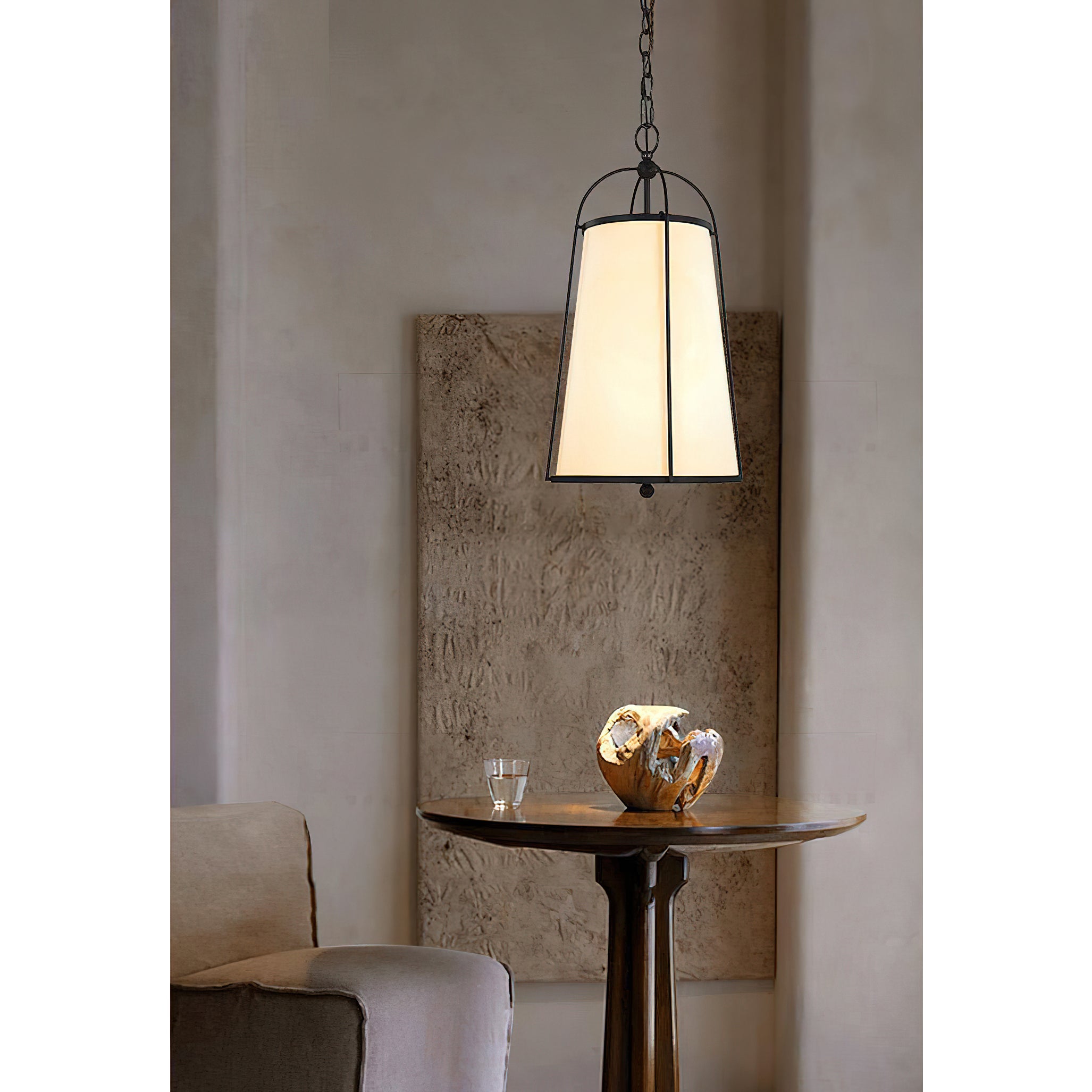 Flare Lampe Suspendue en Métal et Tissu Style Industriel Vintage